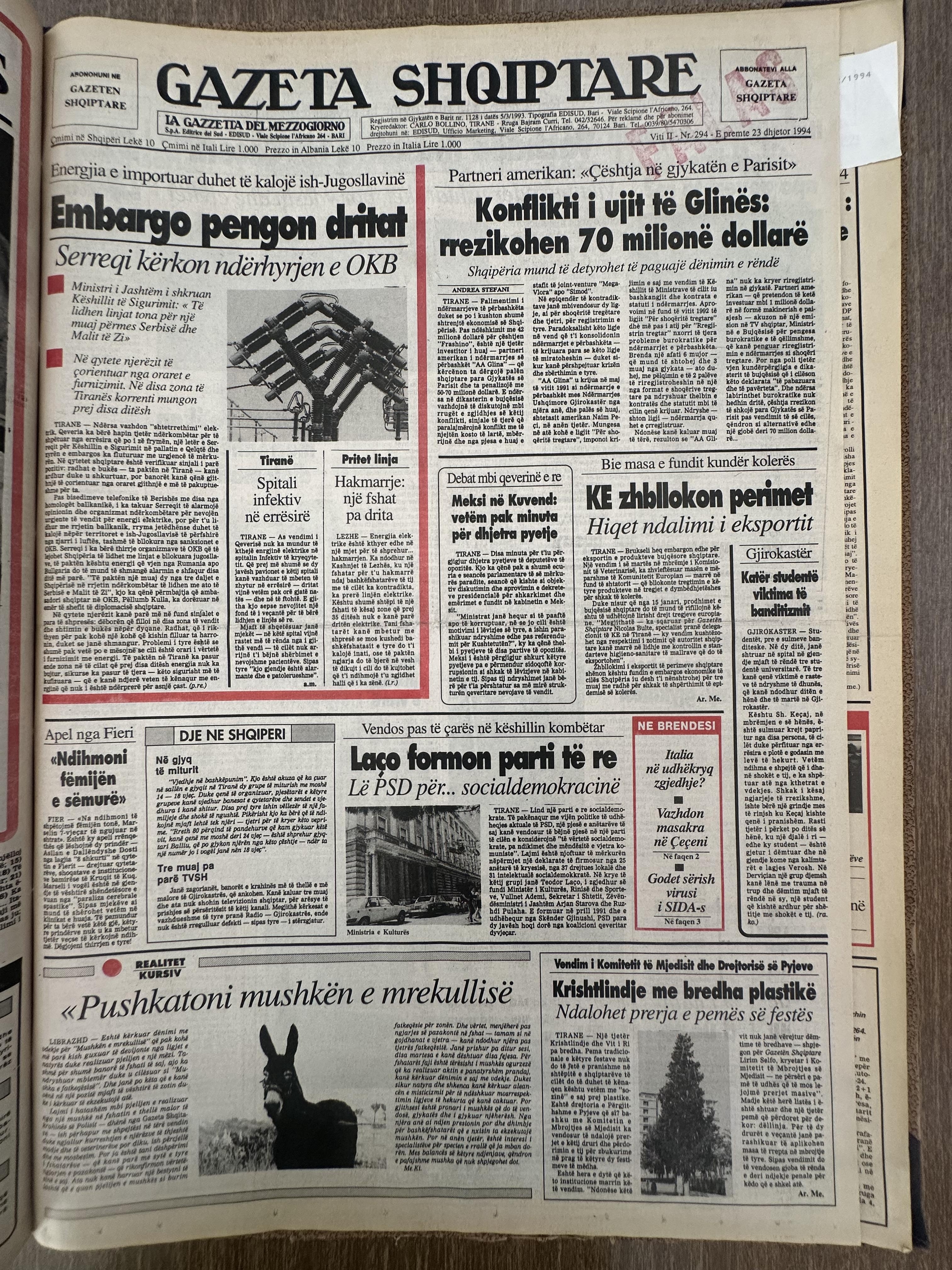 Gazeta Shqiptare 1994-12-23