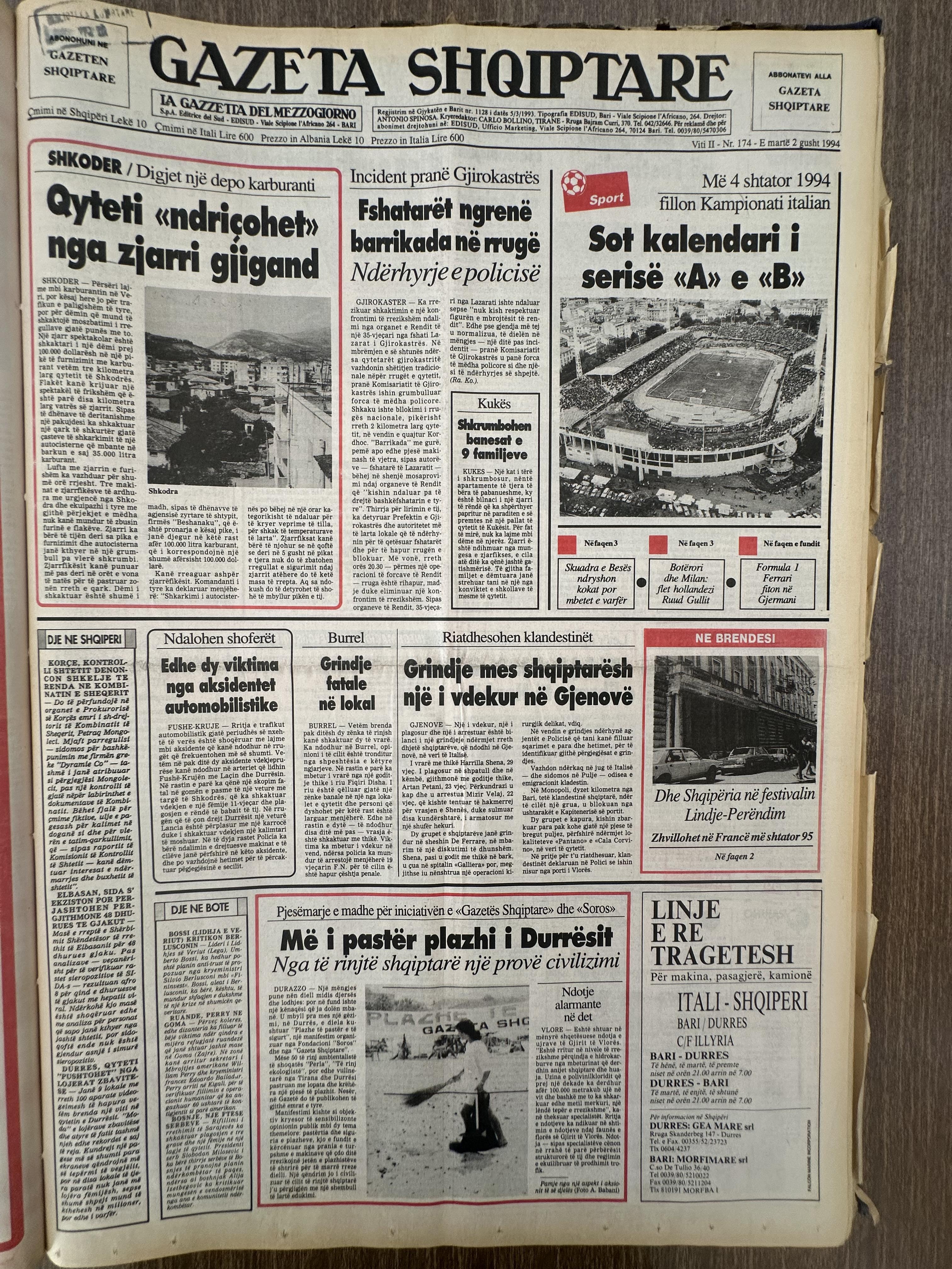 Gazeta Shqiptare 1994-08-02