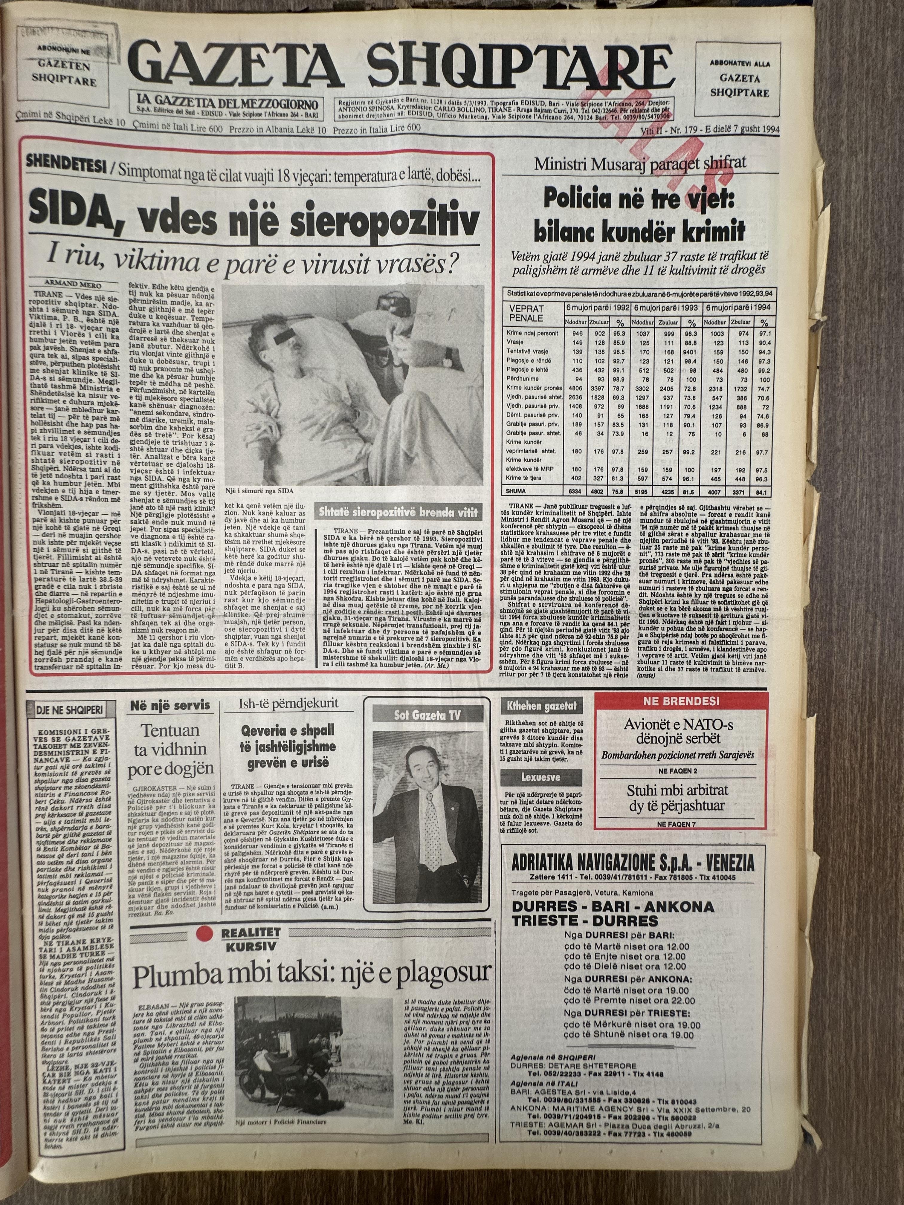 Gazeta Shqiptare 1994-08-07