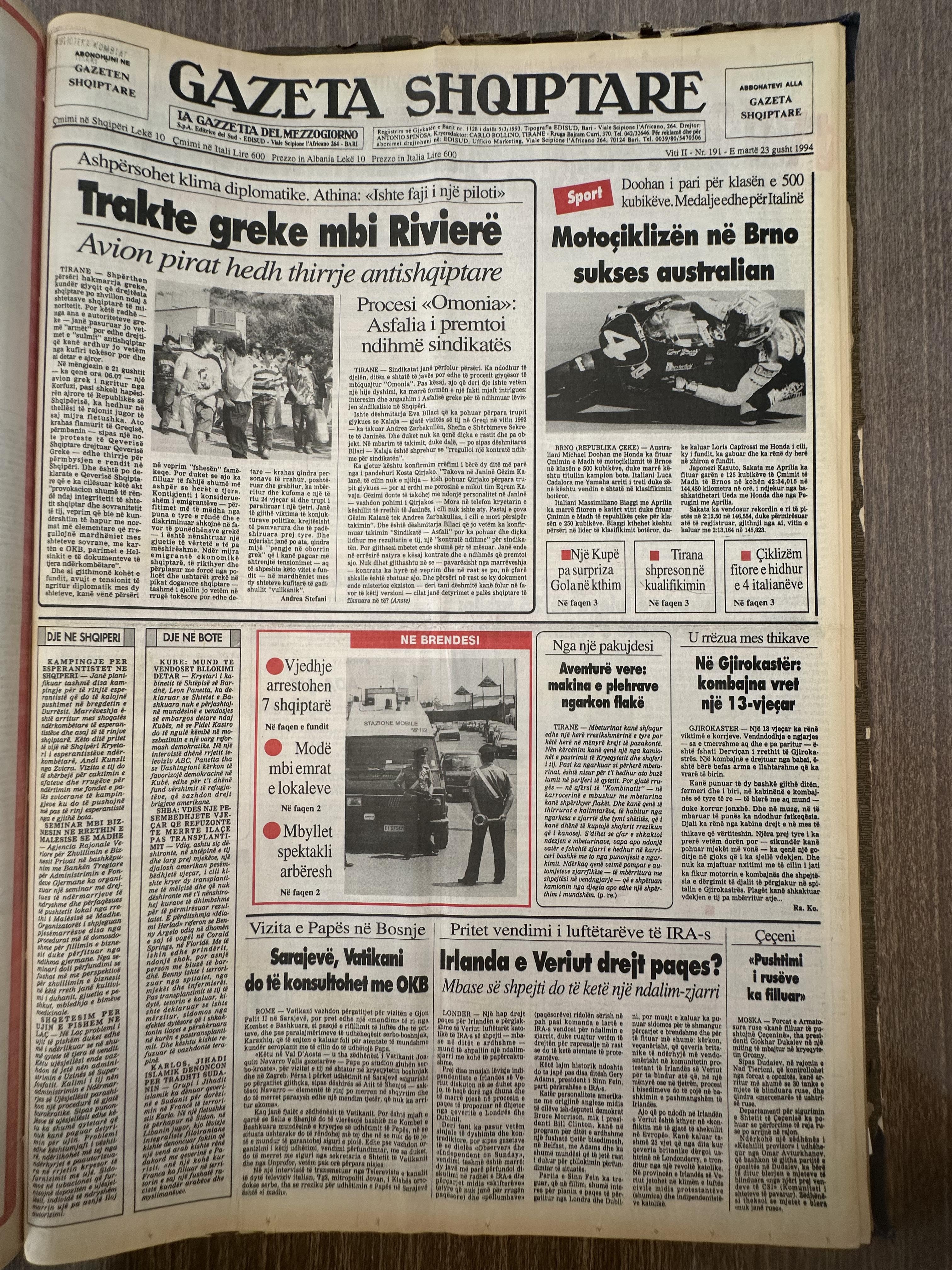 Gazeta Shqiptare 1994-08-23