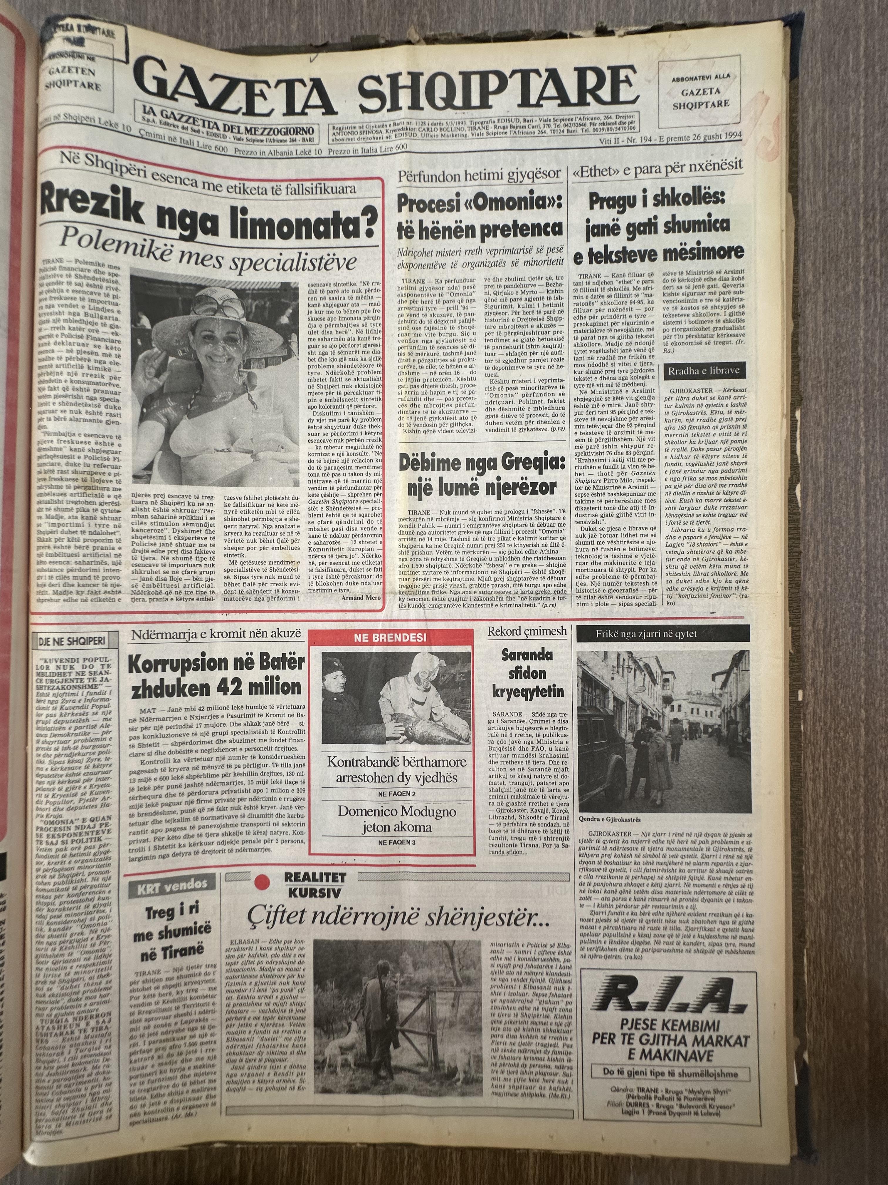 Gazeta Shqiptare 1994-08-26