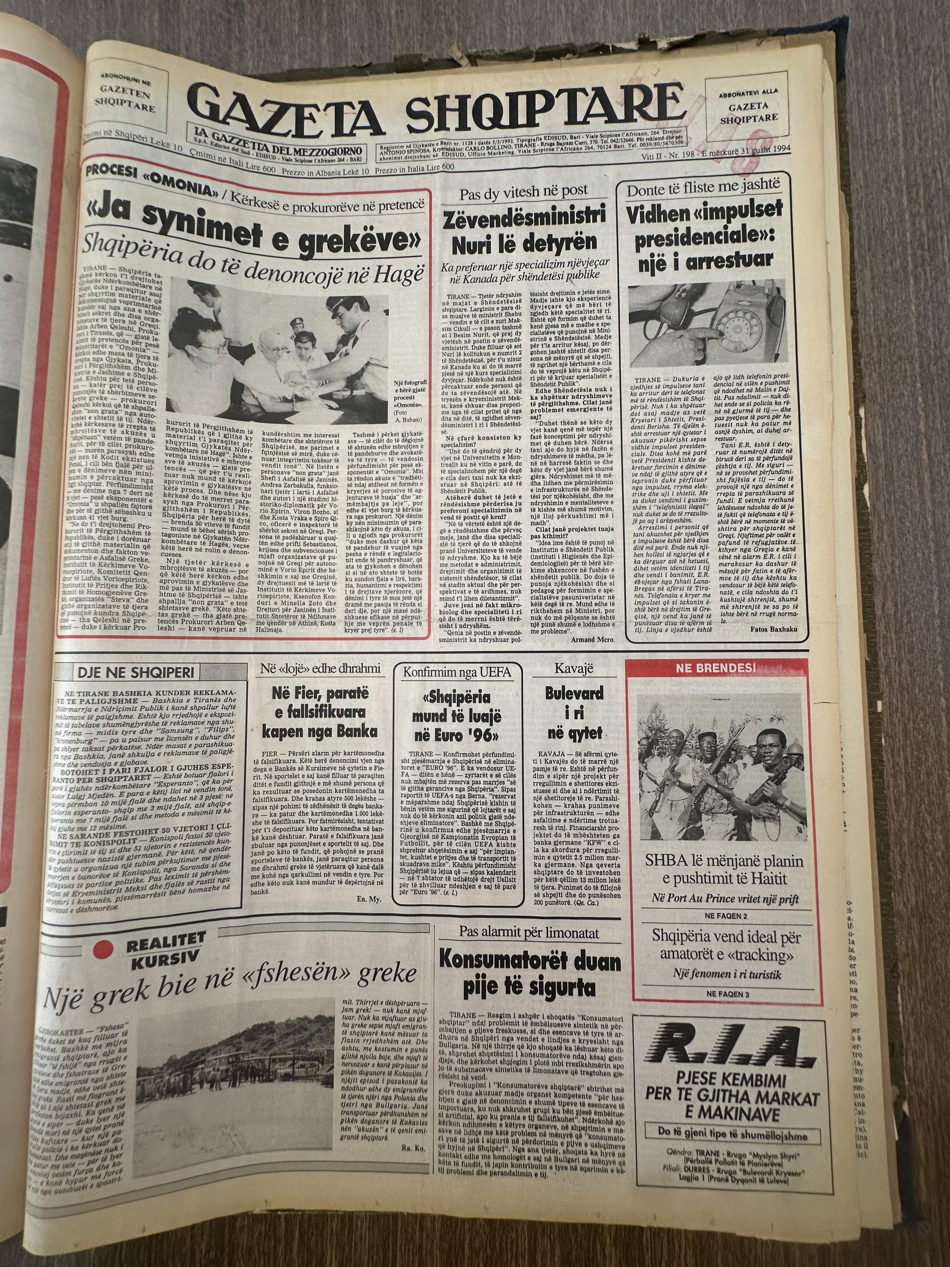 Gazeta Shqiptare 1994-08-31