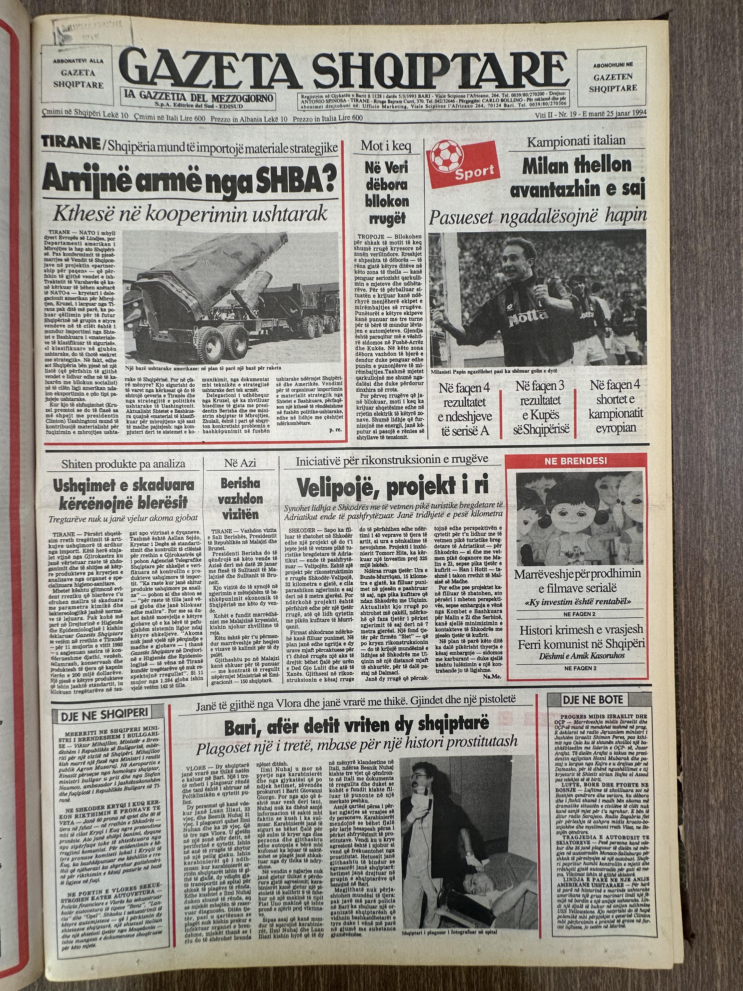 Gazeta Shqiptare 1994-01-25