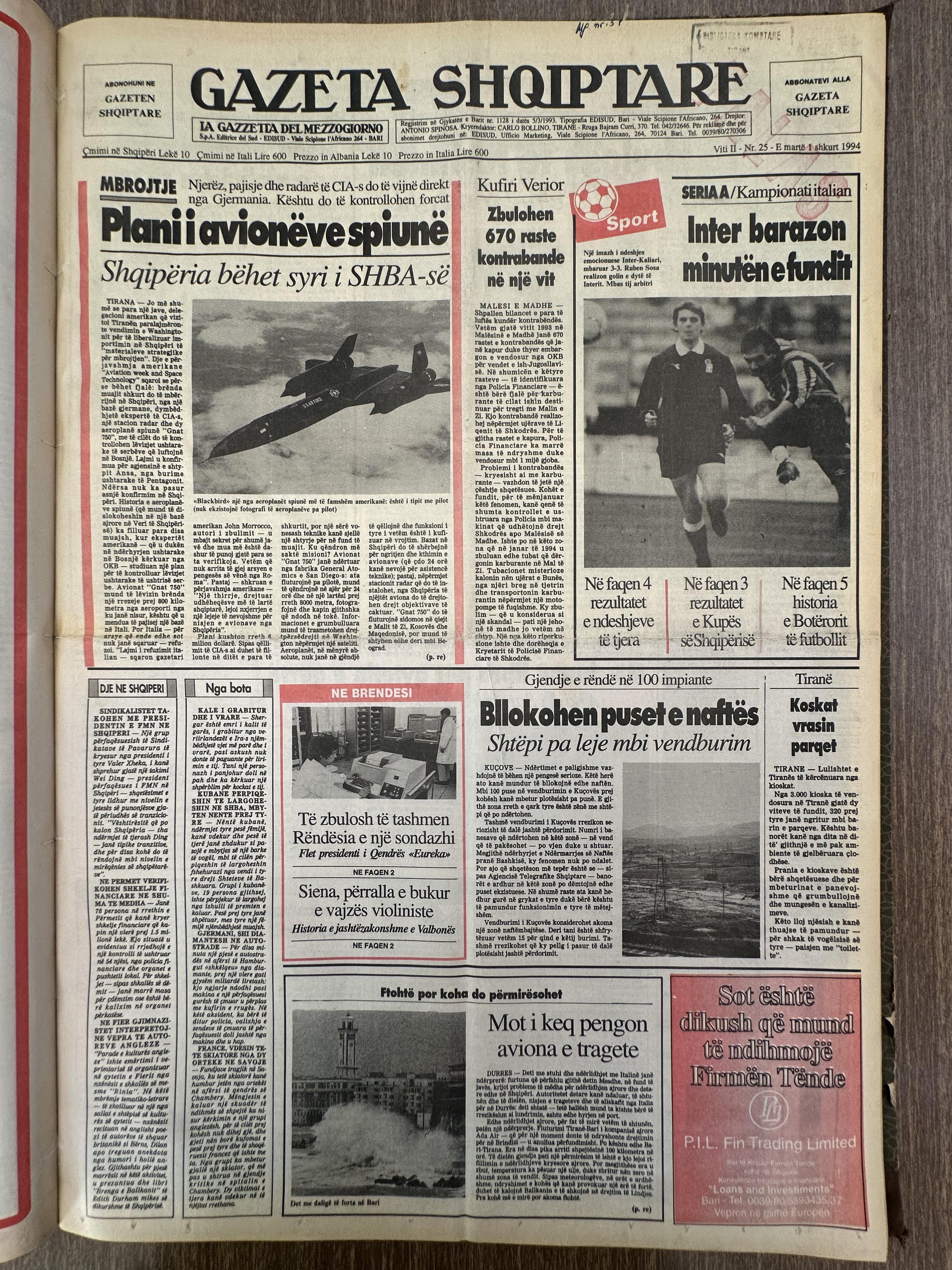 Gazeta Shqiptare 1994-02-01