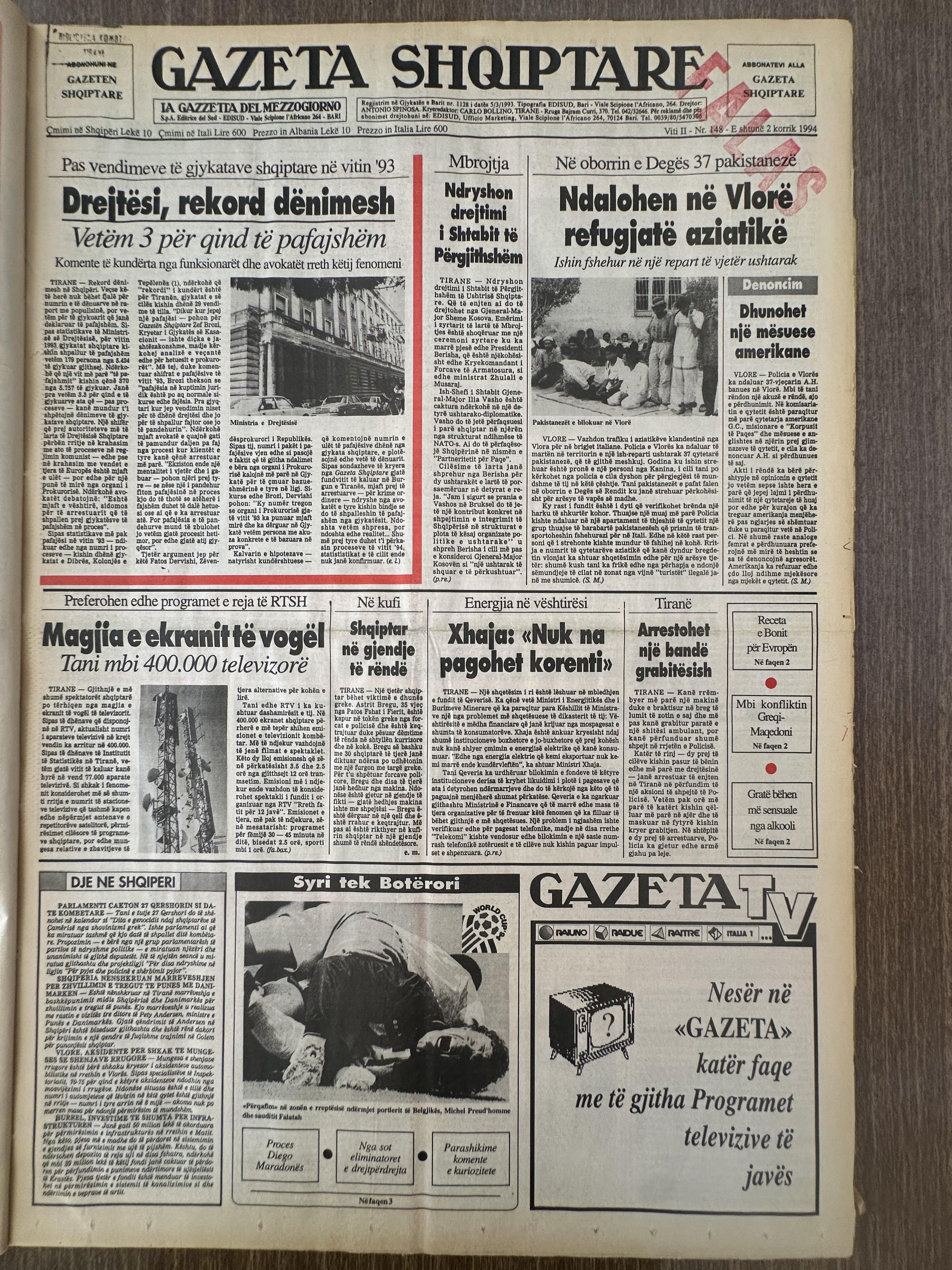 Gazeta Shqiptare 1994-07-02