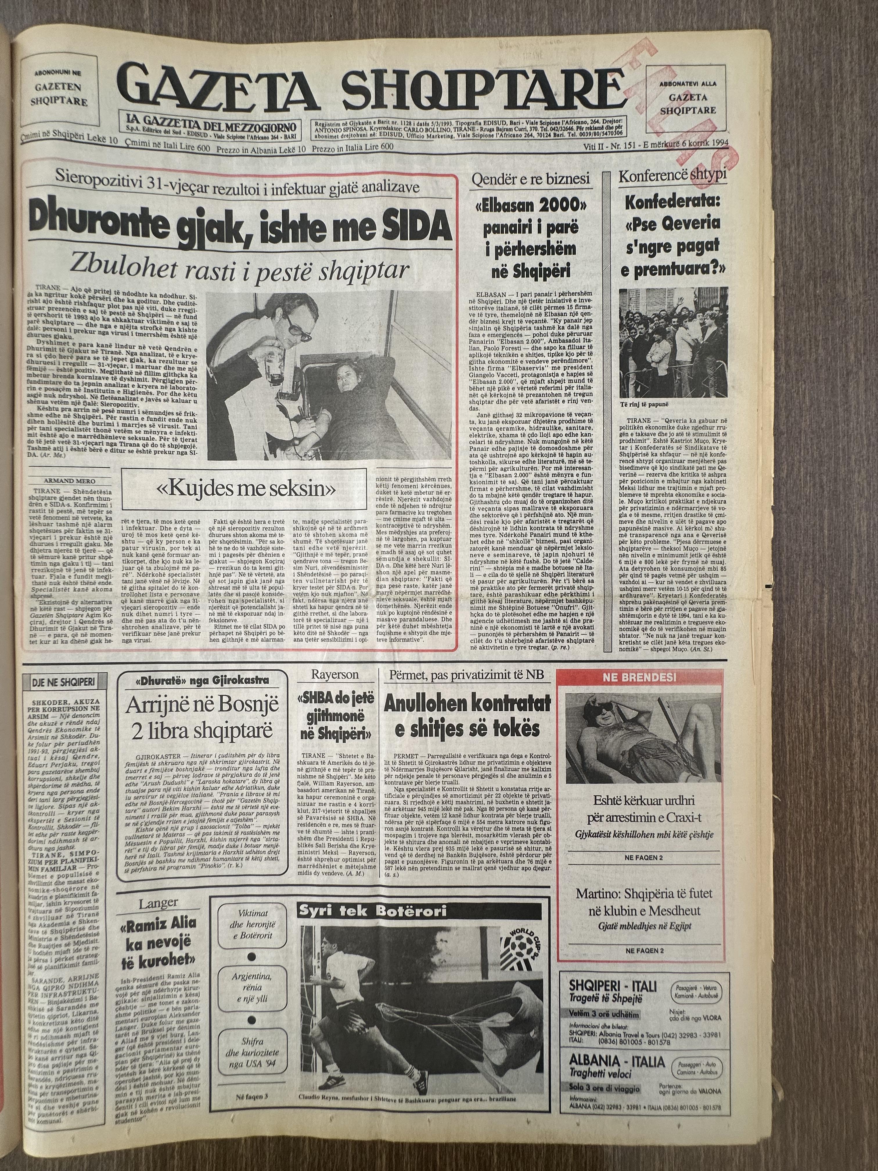 Gazeta Shqiptare 1994-07-06
