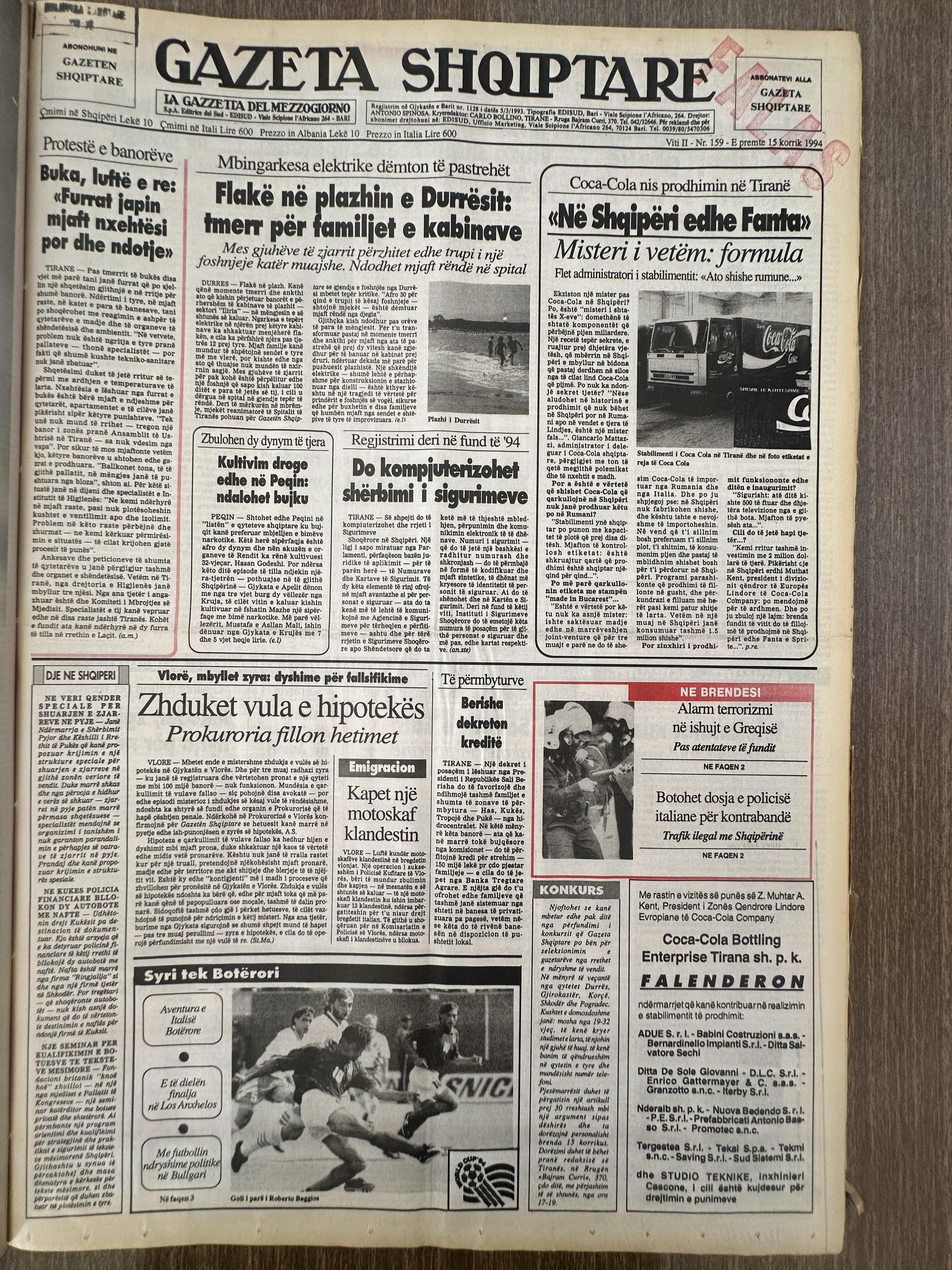 Gazeta Shqiptare 1994-07-15