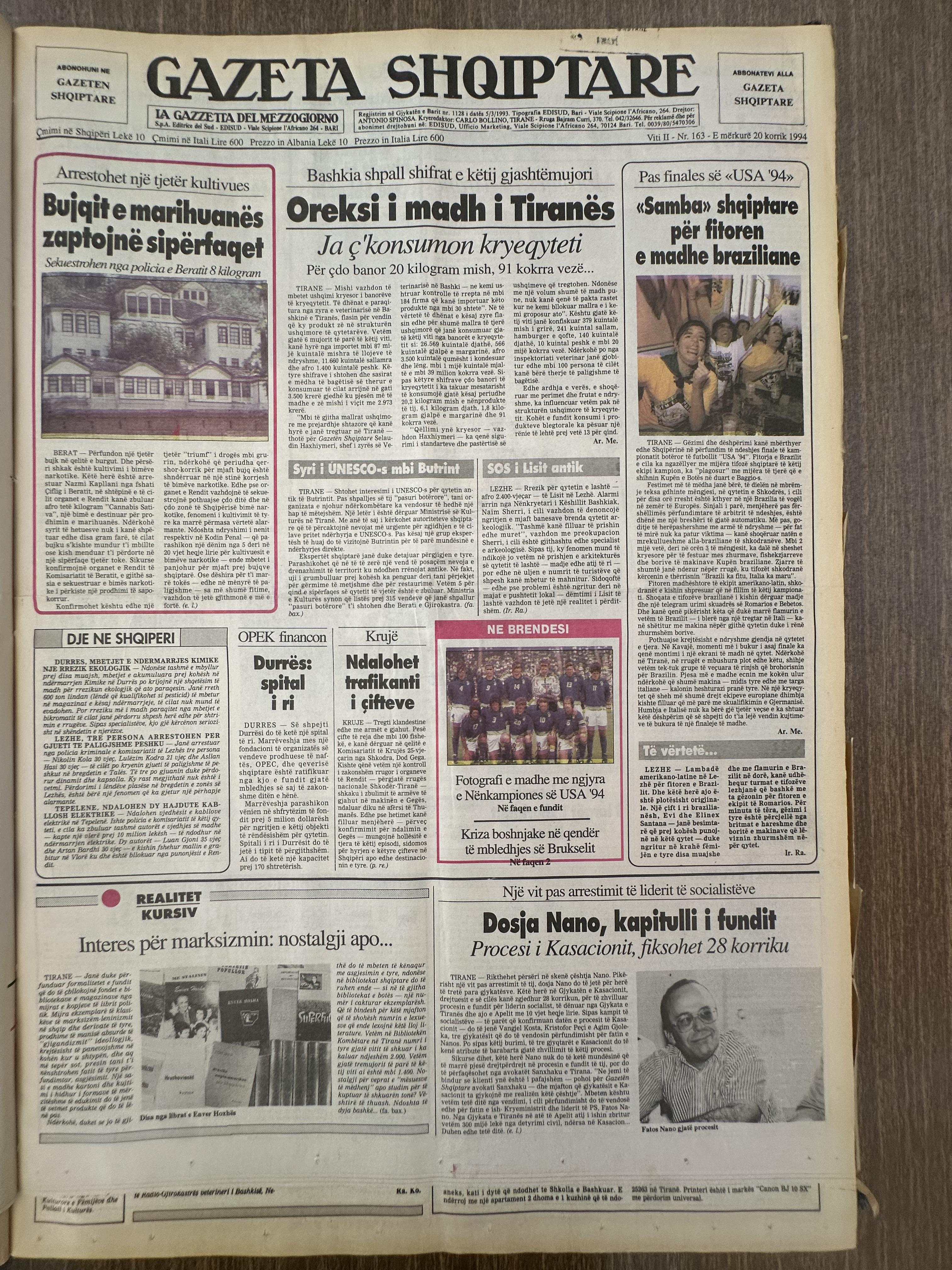 Gazeta Shqiptare 1994-07-20