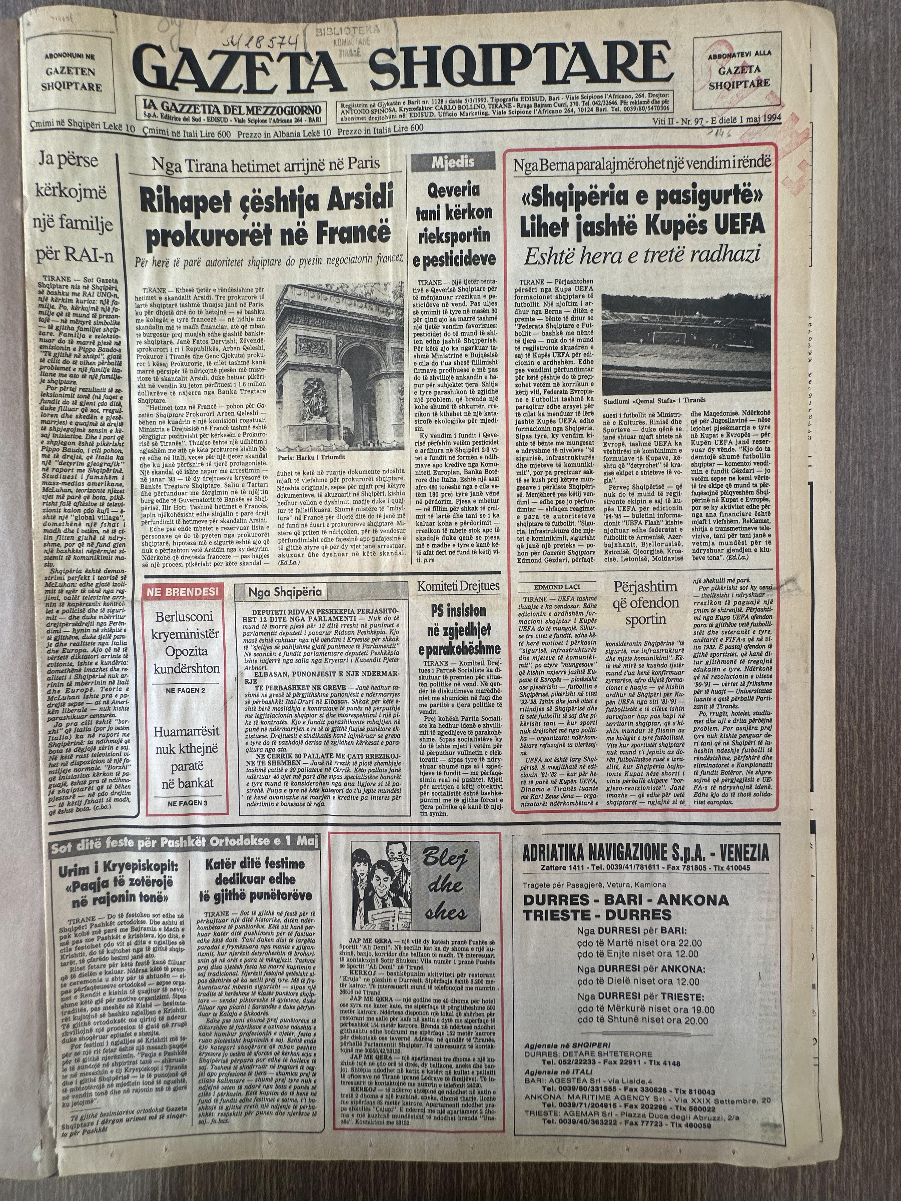 Gazeta Shqiptare 1994-05-01