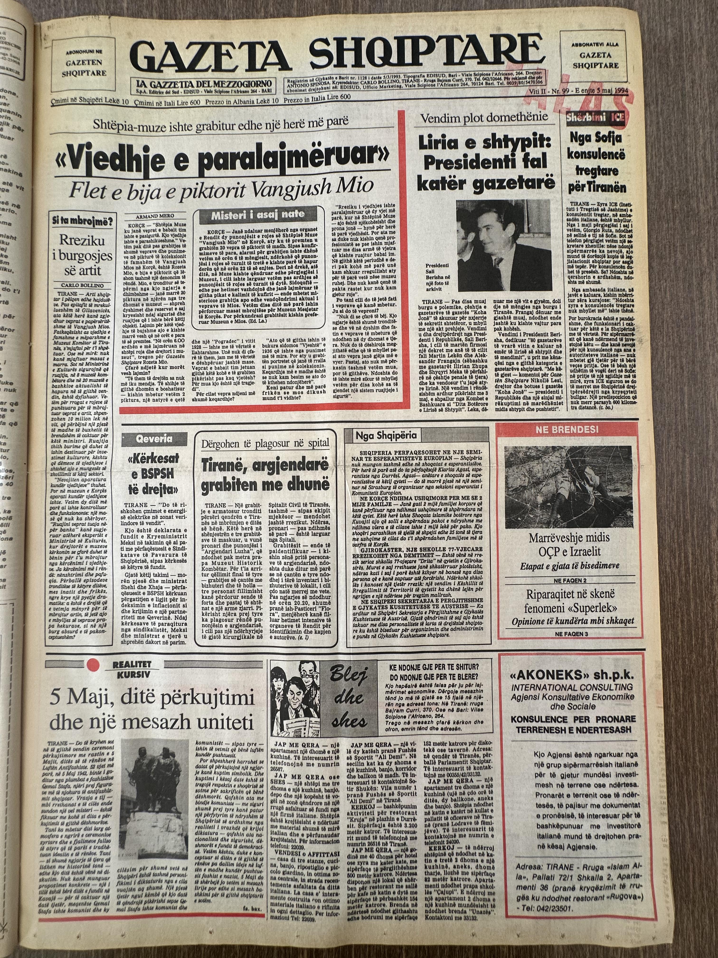 Gazeta Shqiptare 1994-05-05
