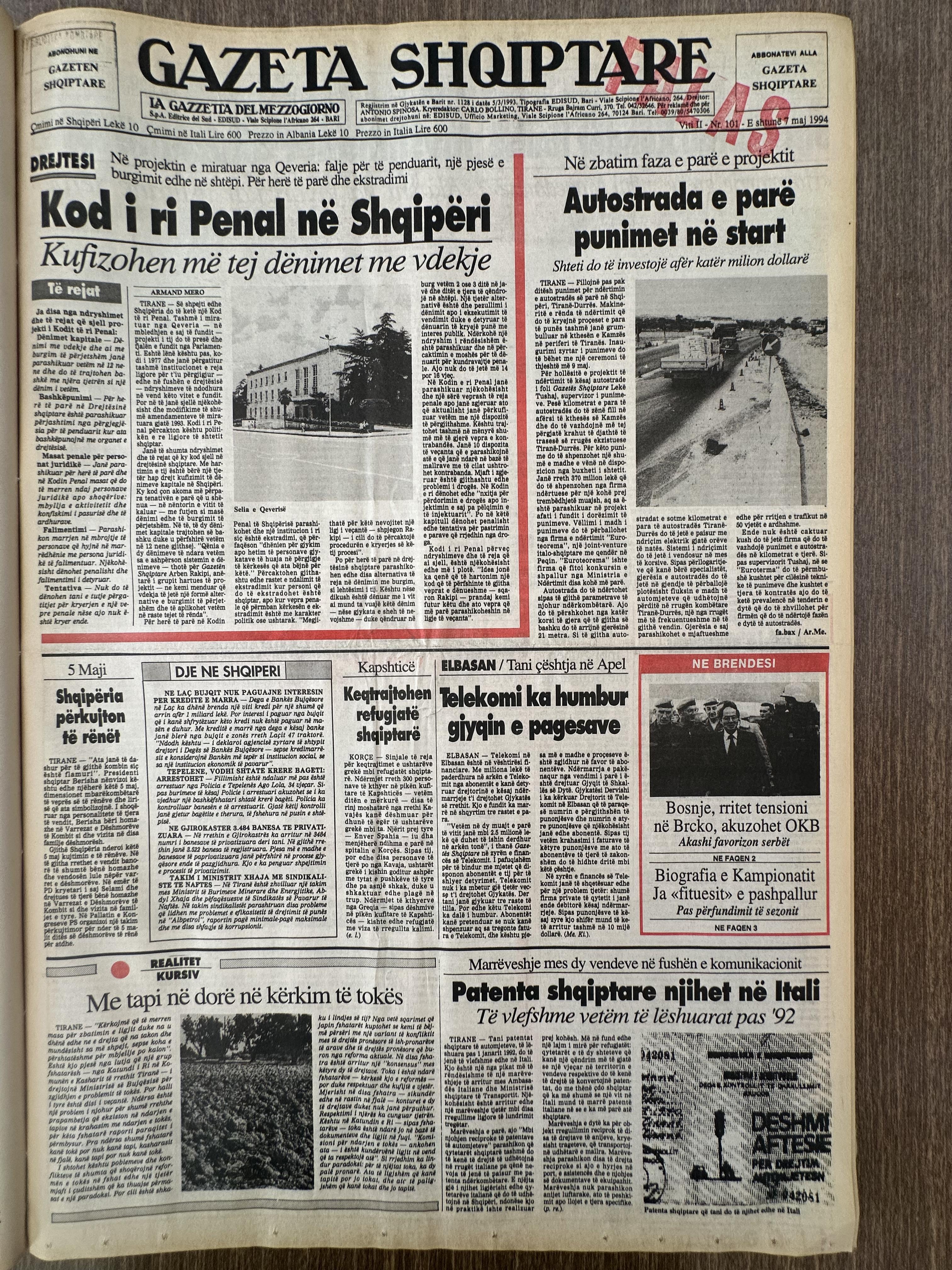 Gazeta Shqiptare 1994-05-07