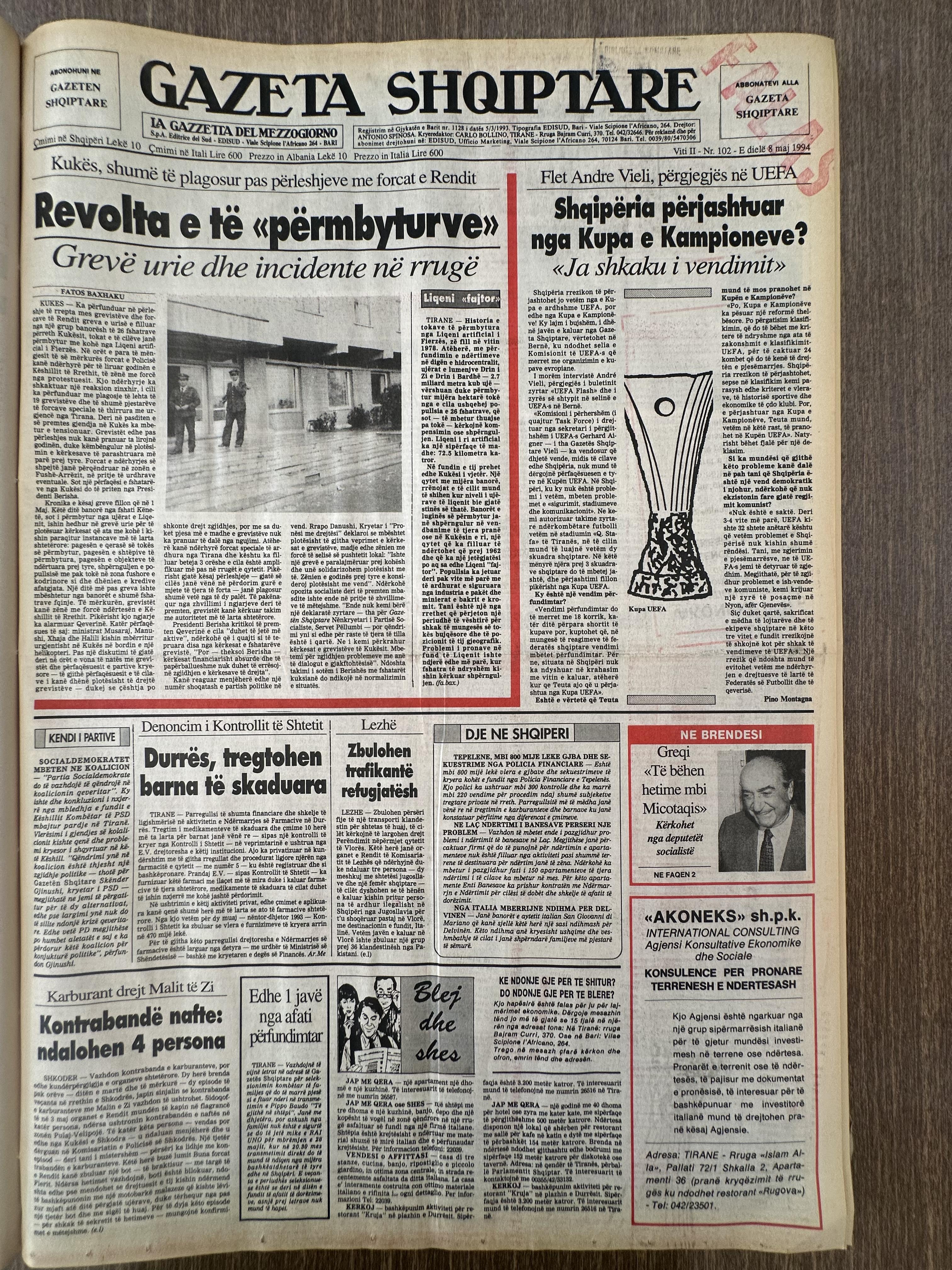 Gazeta Shqiptare 1994-05-08