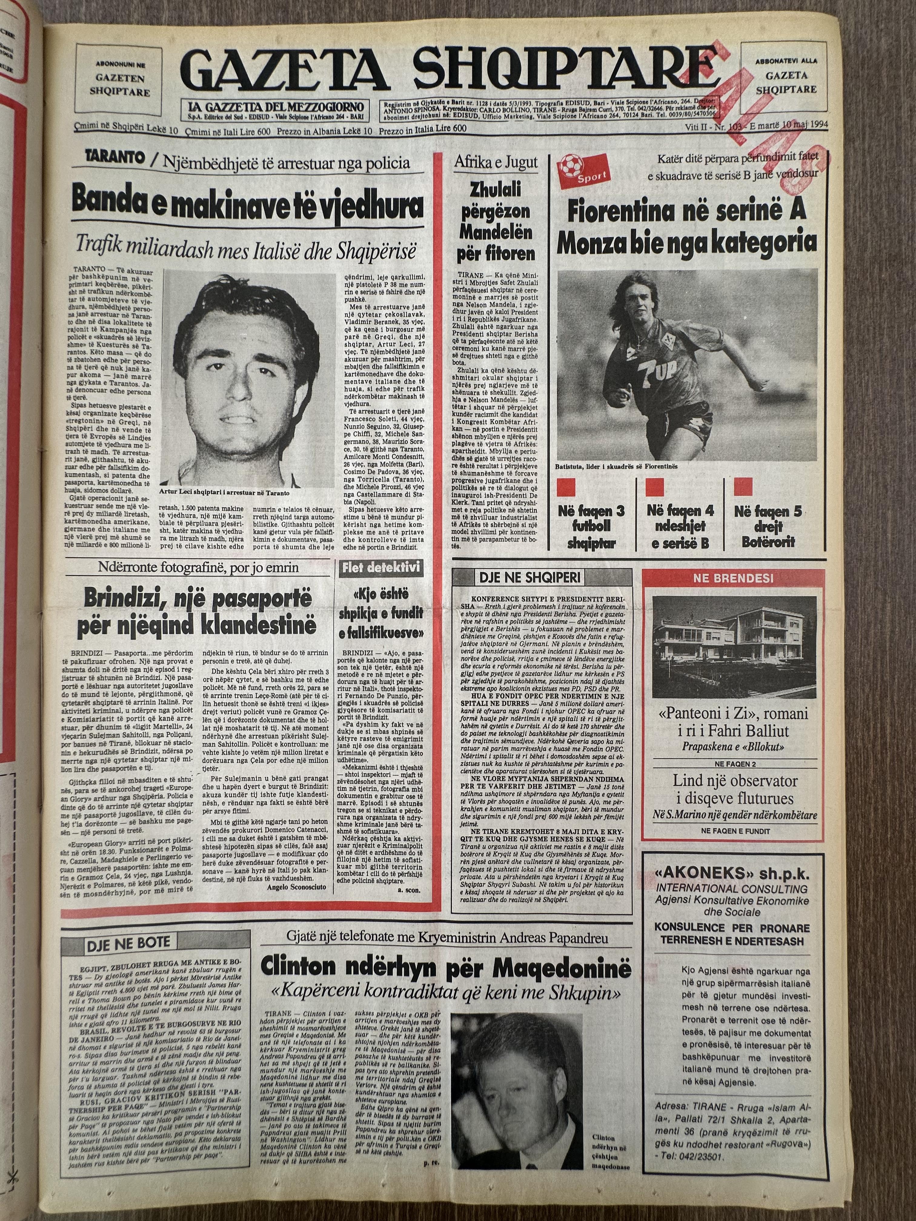 Gazeta Shqiptare 1994-05-10