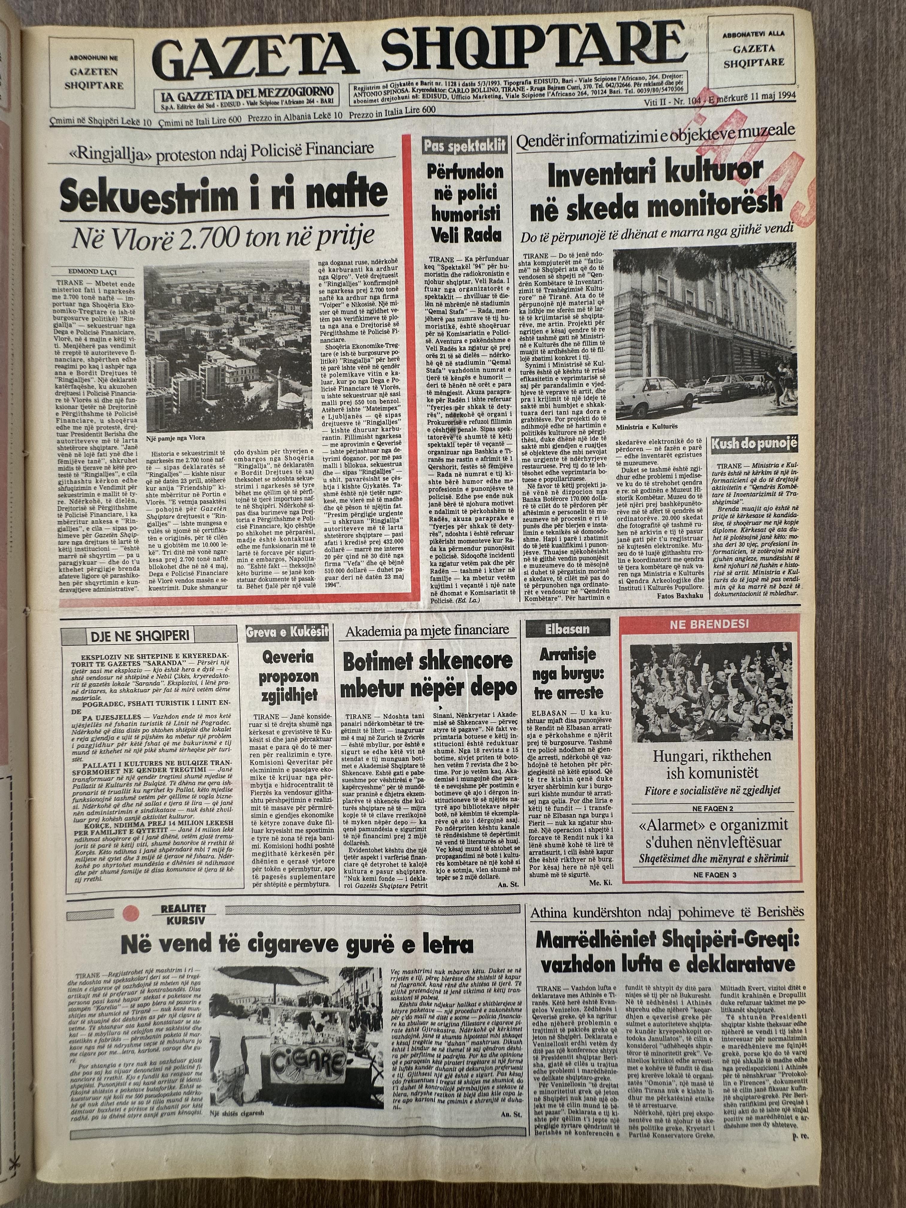 Gazeta Shqiptare 1994-05-11