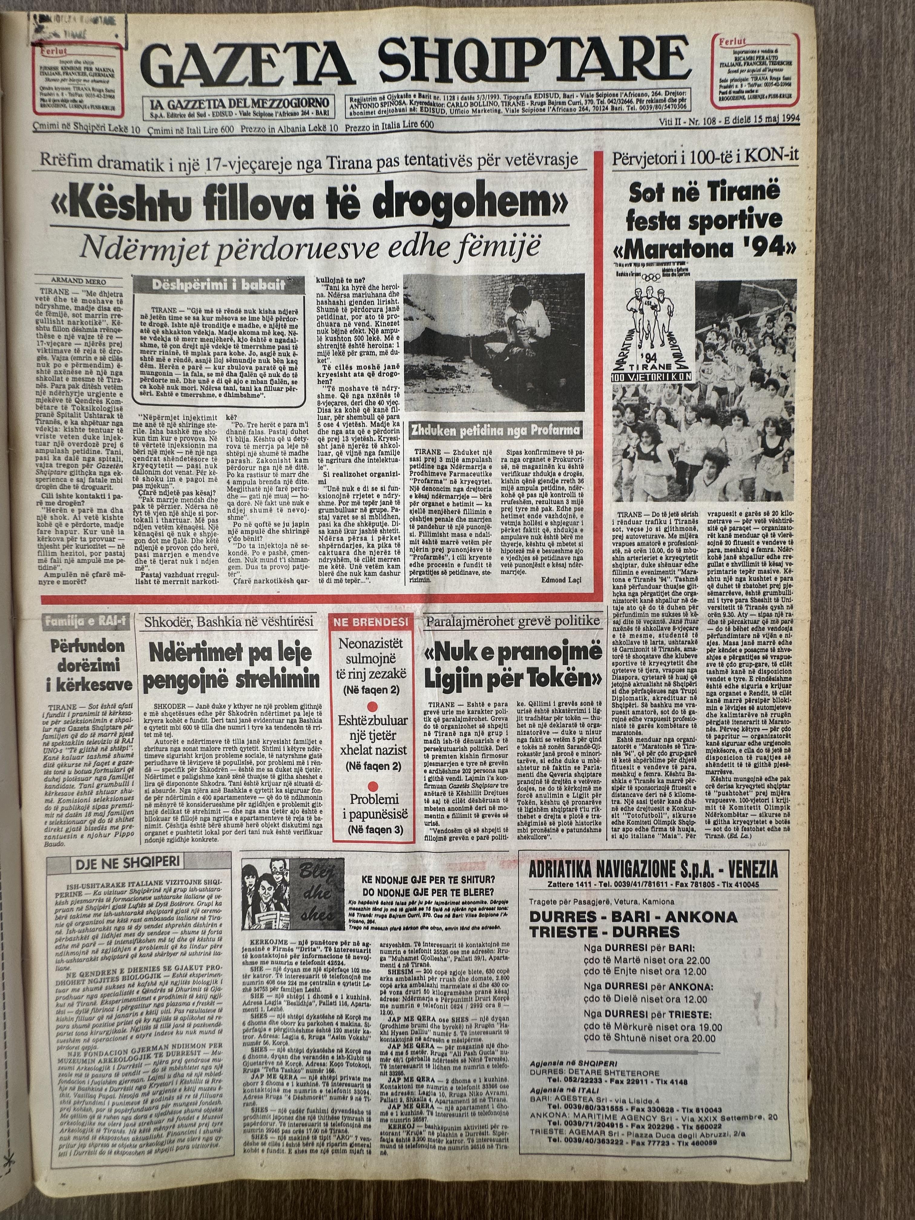 Gazeta Shqiptare 1994-05-15