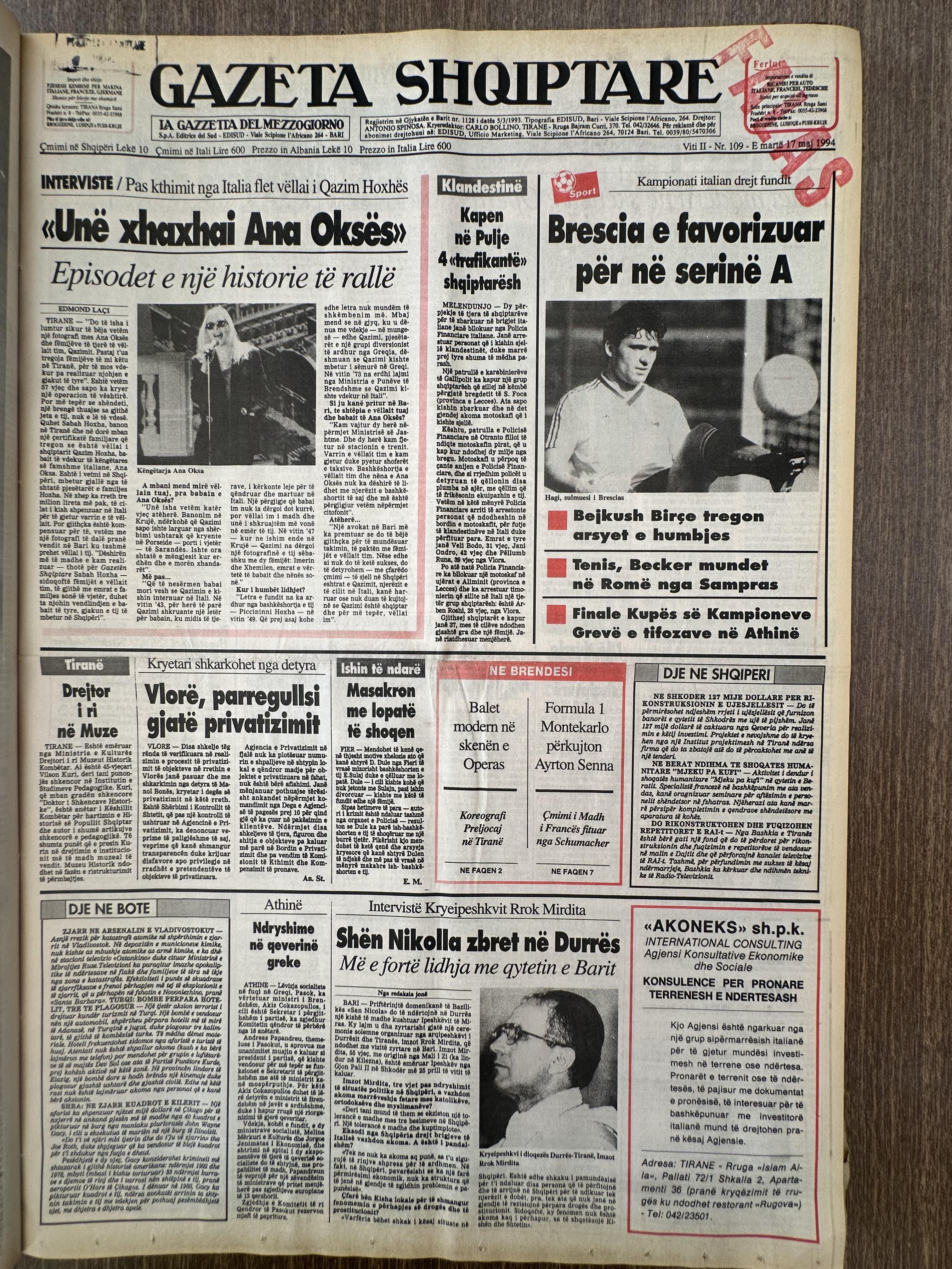 Gazeta Shqiptare 1994-05-17