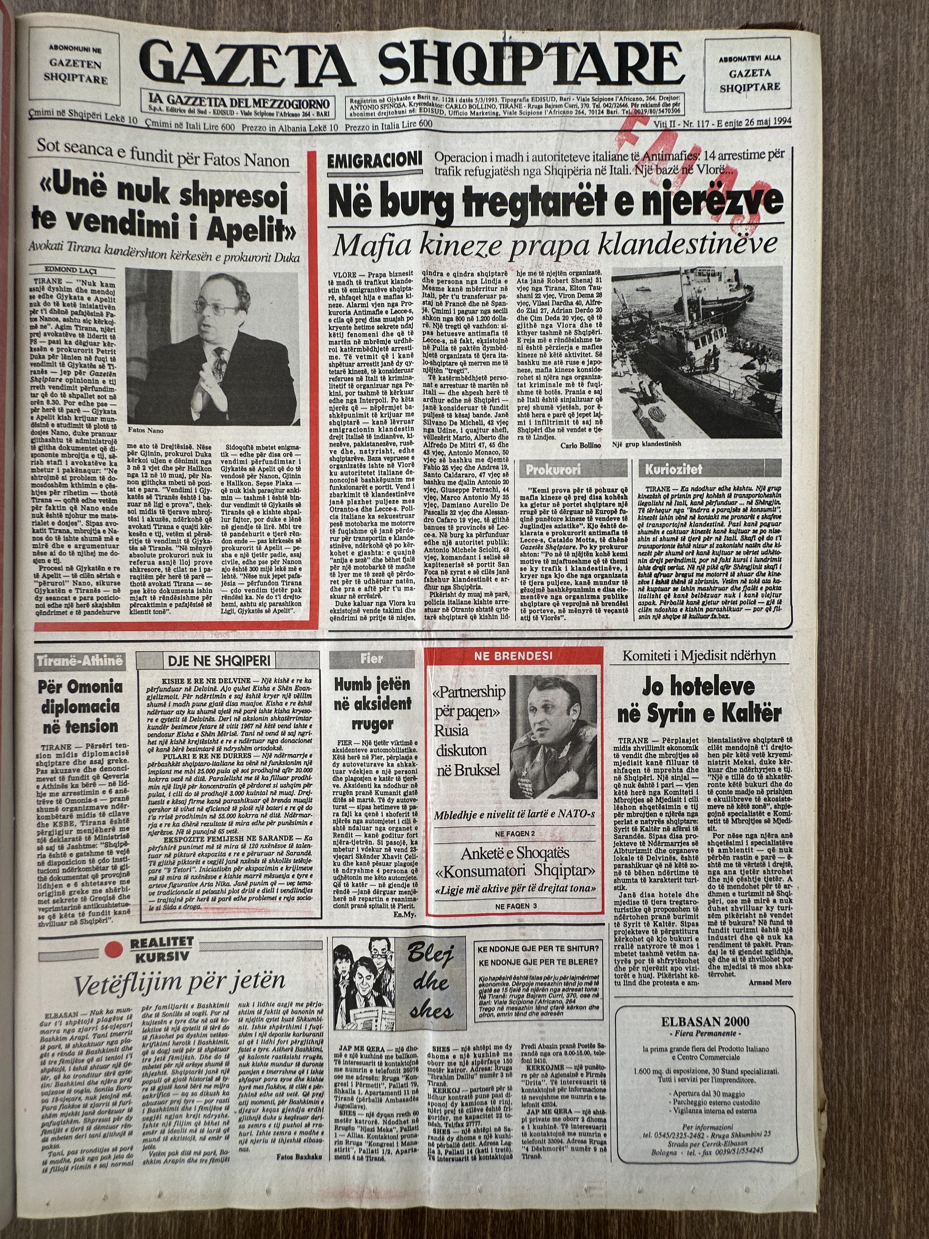 Gazeta Shqiptare 1994-05-26