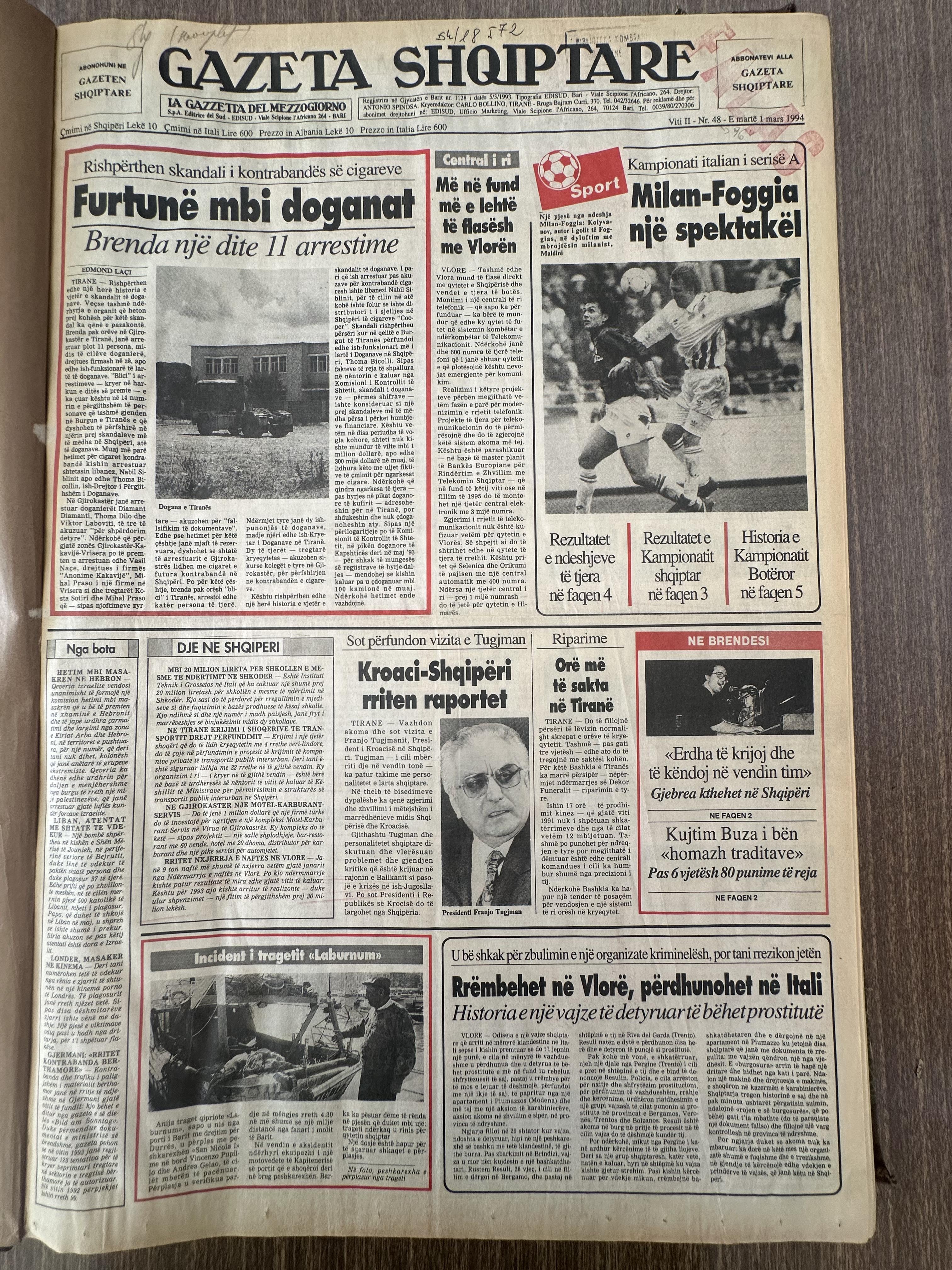 Gazeta Shqiptare 1994-03-01