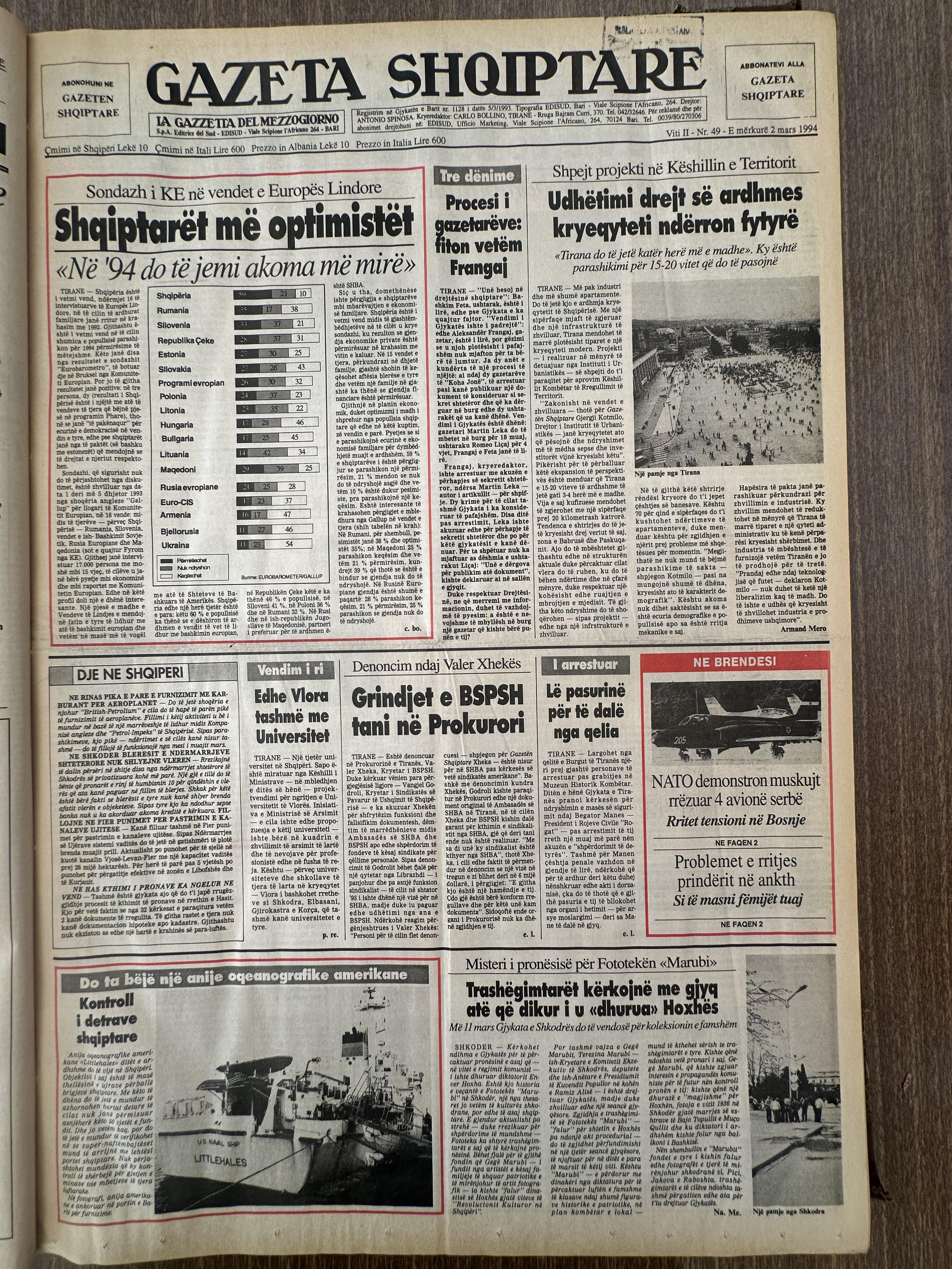 Gazeta Shqiptare 1994-03-02