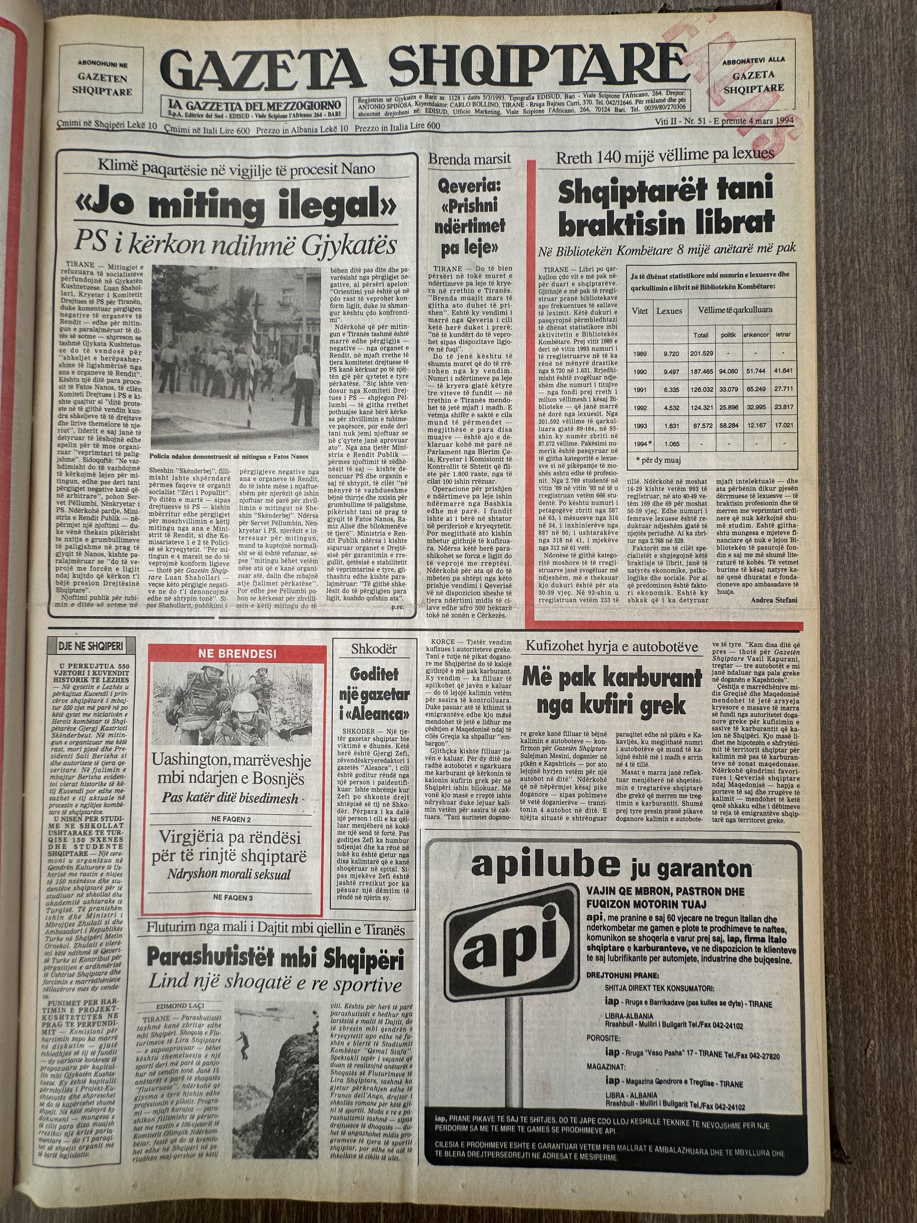 Gazeta Shqiptare 1994-03-04