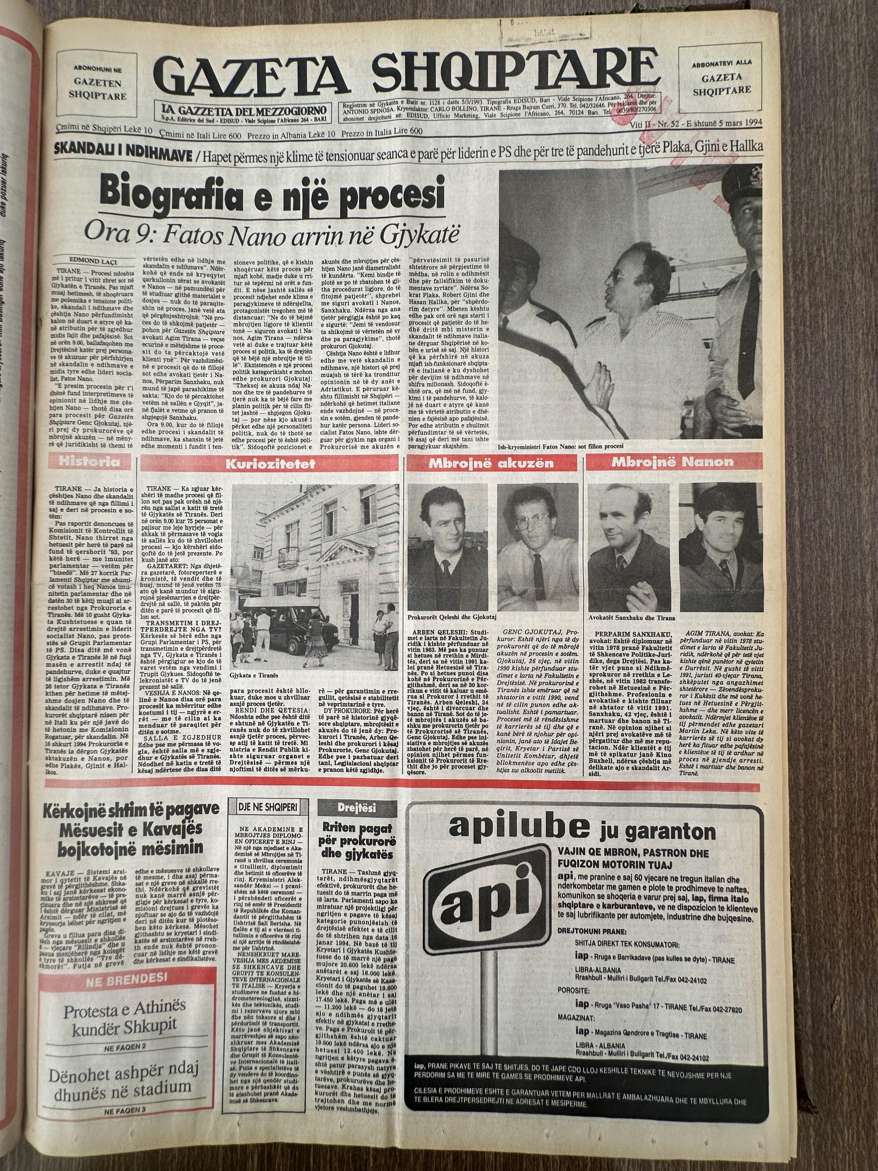 Gazeta Shqiptare 1994-03-05