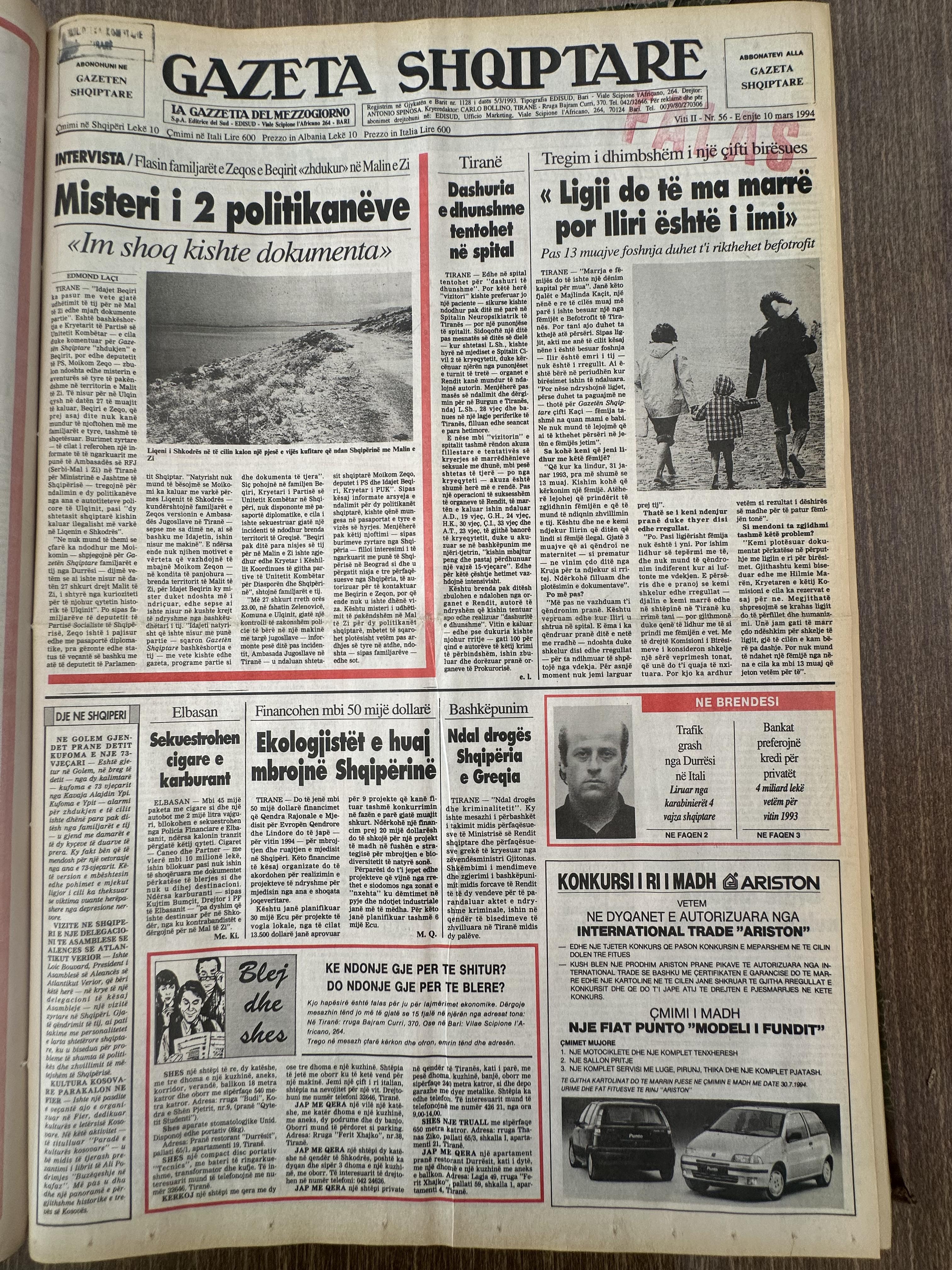 Gazeta Shqiptare 1994-03-10