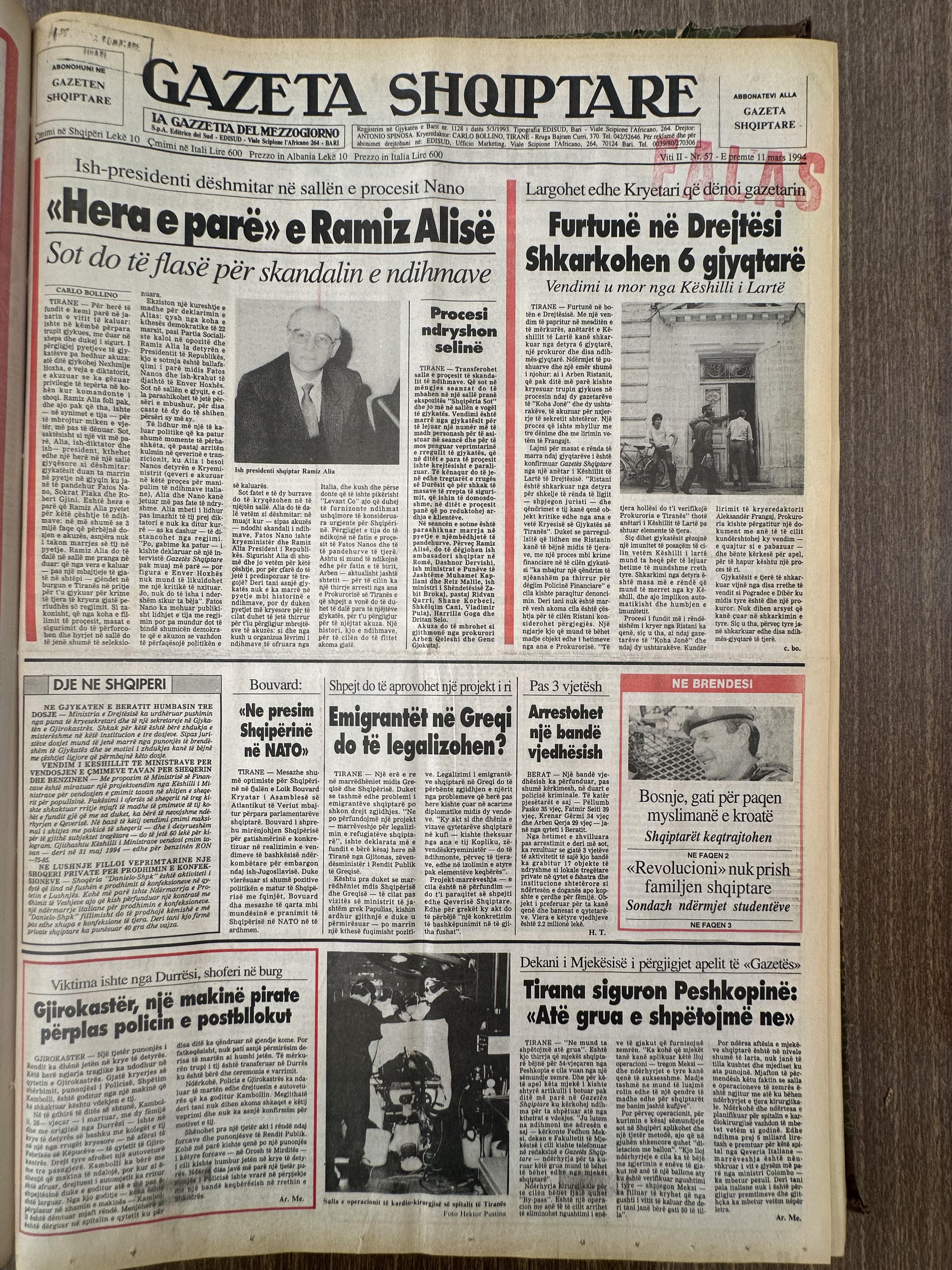 Gazeta Shqiptare 1994-03-11