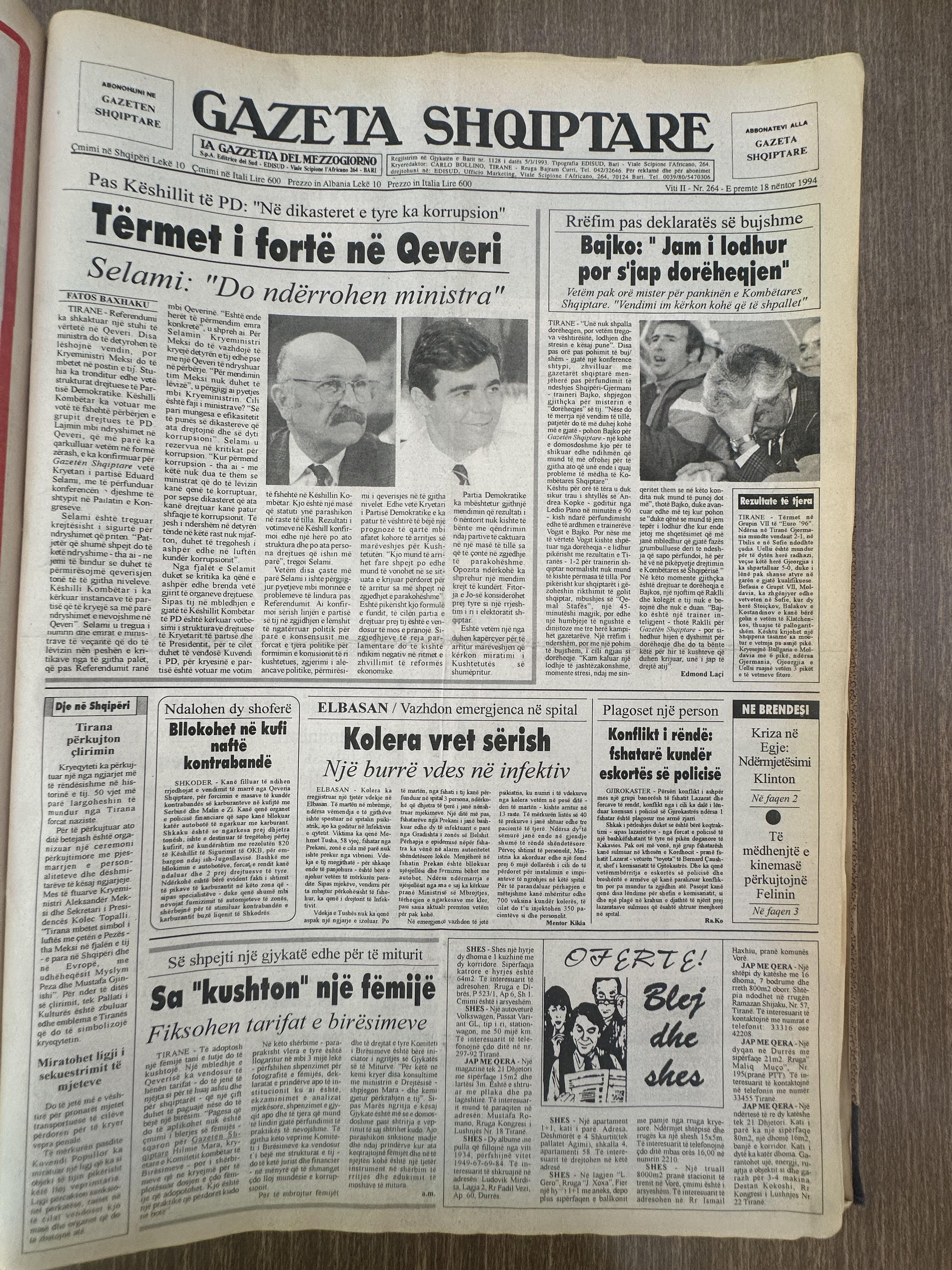 Gazeta Shqiptare 1994-11-18
