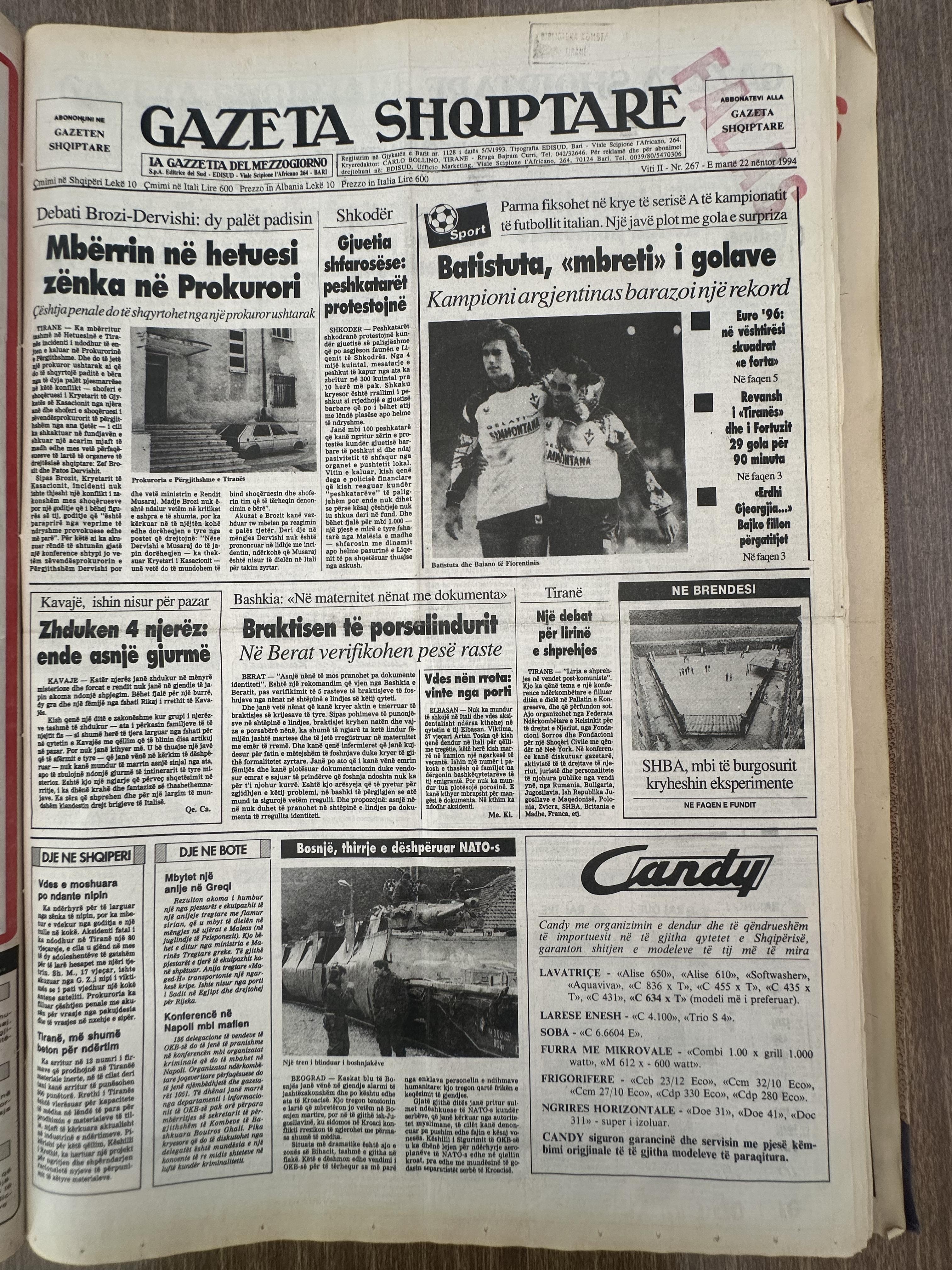 Gazeta Shqiptare 1994-11-22