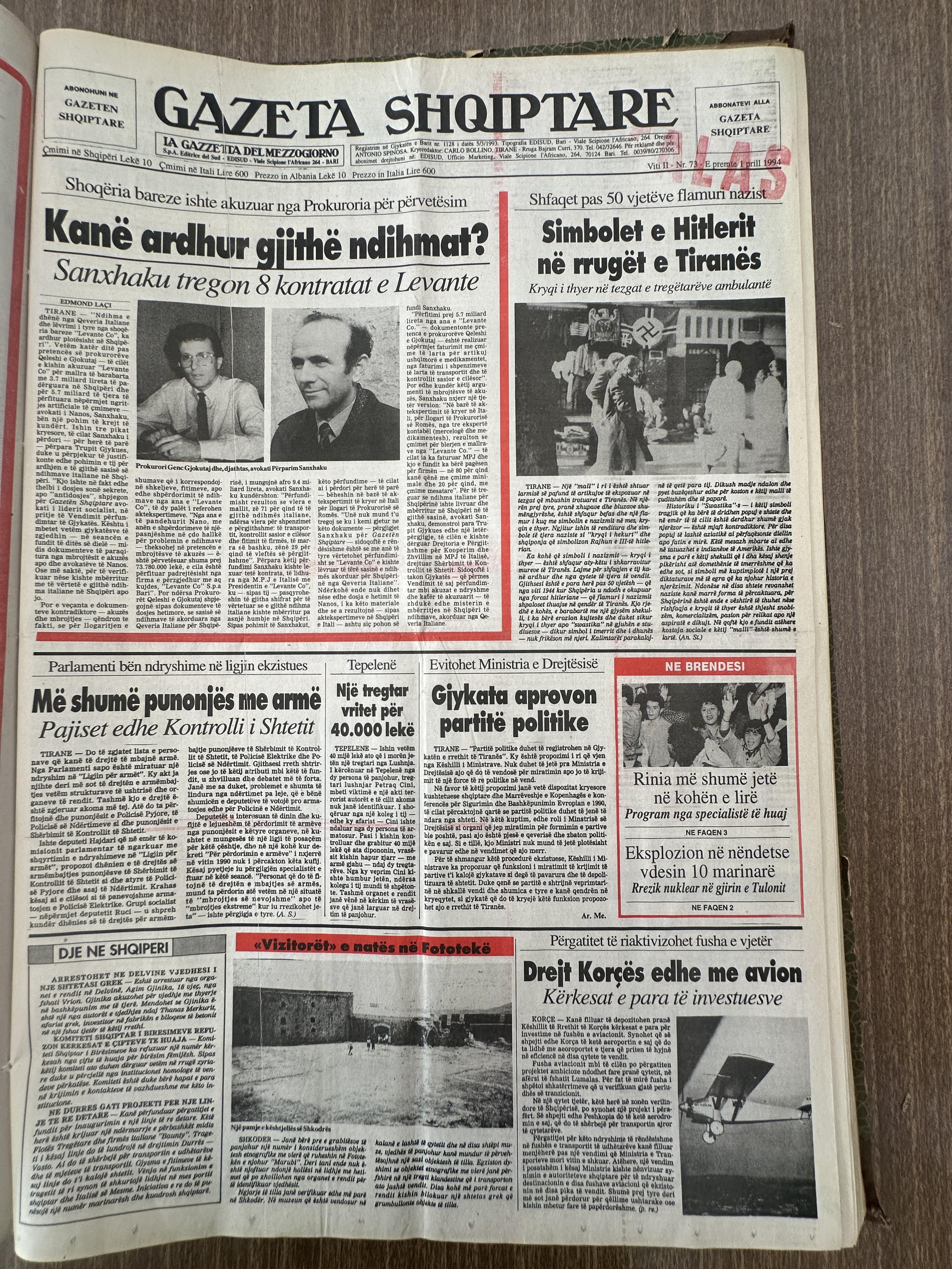 Gazeta Shqiptare 1994-04-01