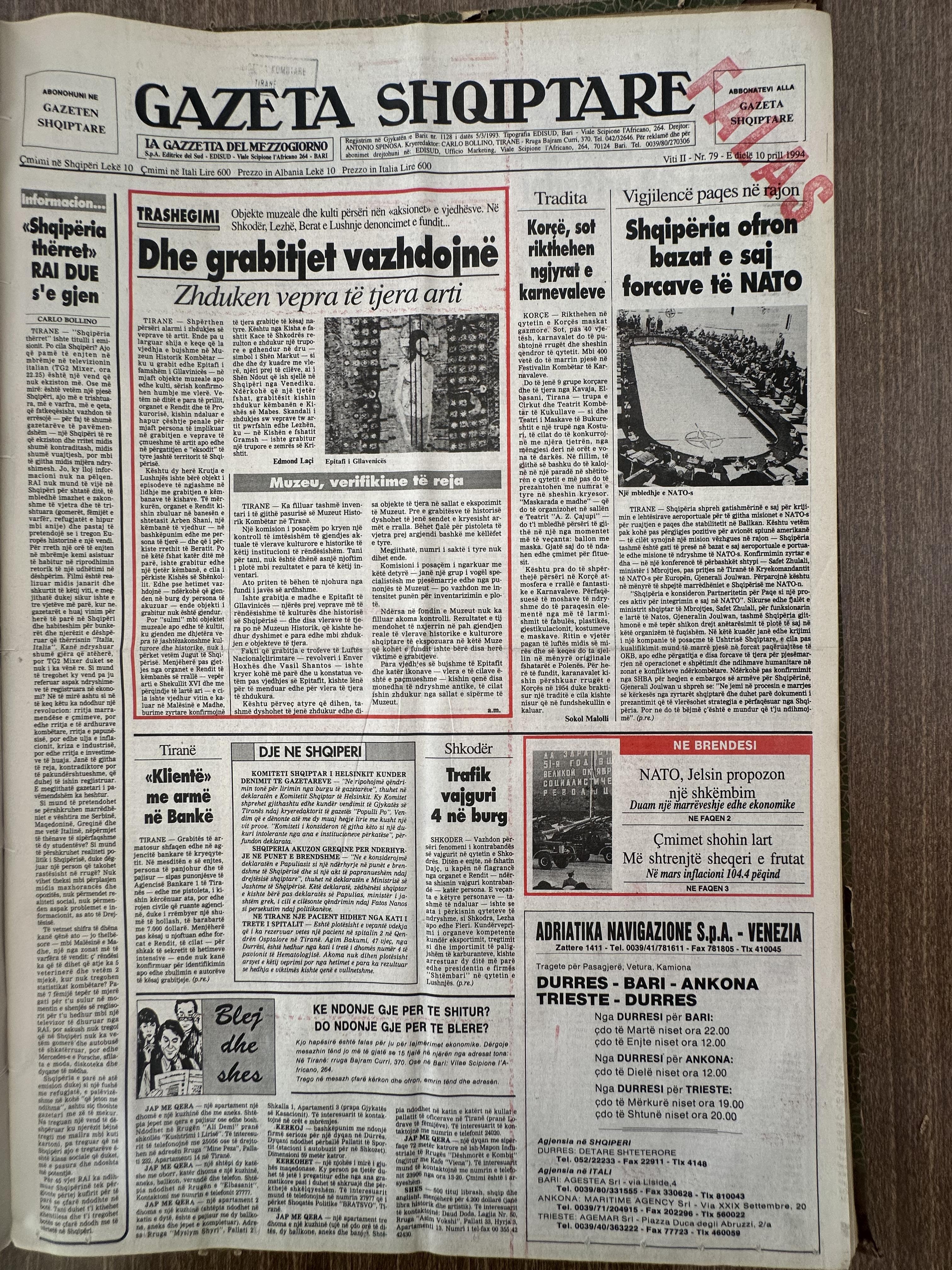 Gazeta Shqiptare 1994-04-10