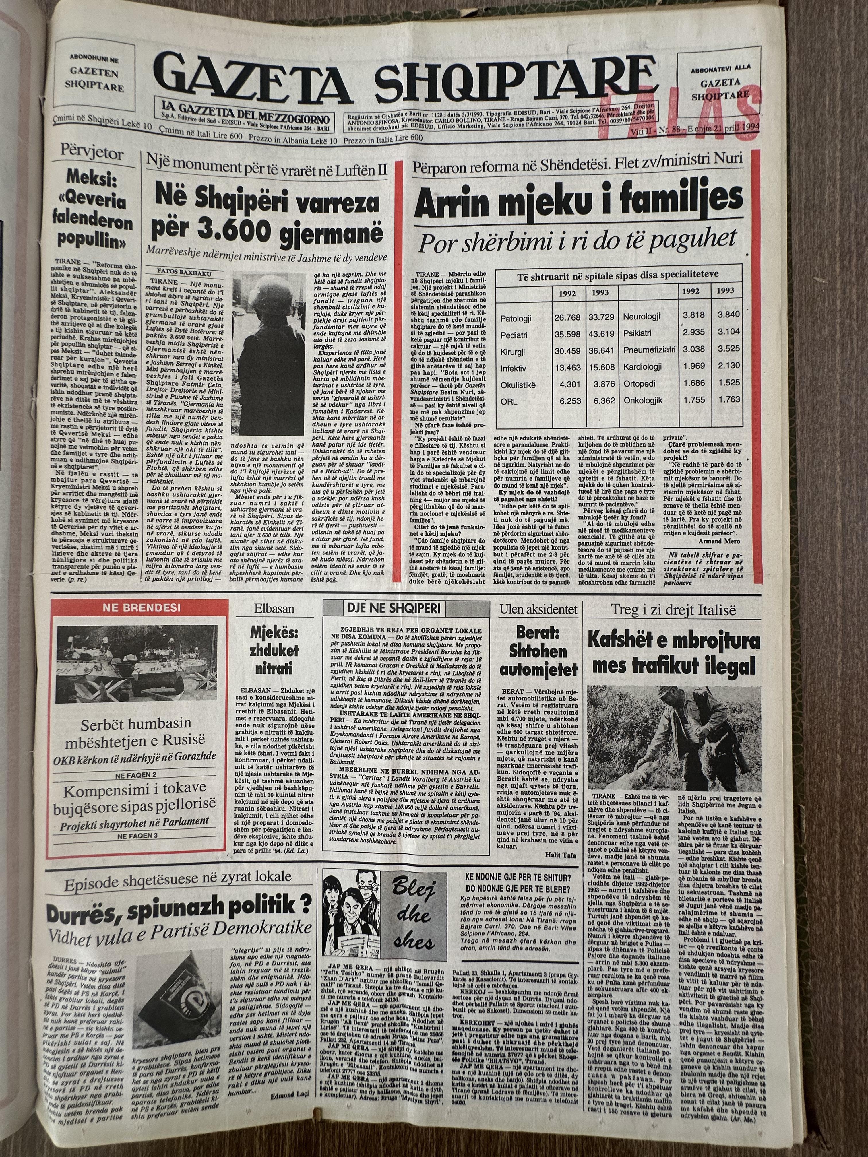 Gazeta Shqiptare 1994-04-21