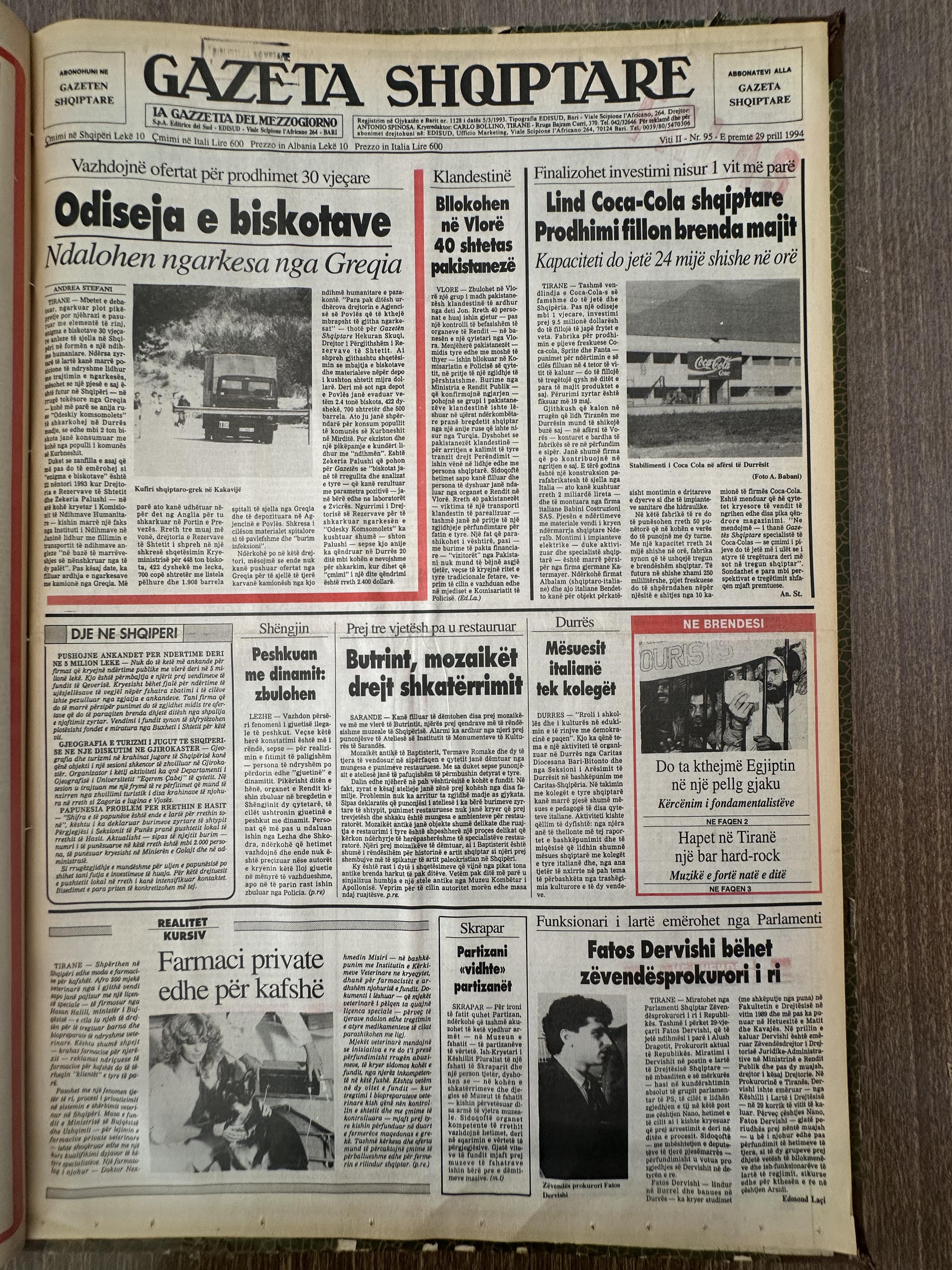 Gazeta Shqiptare 1994-04-29
