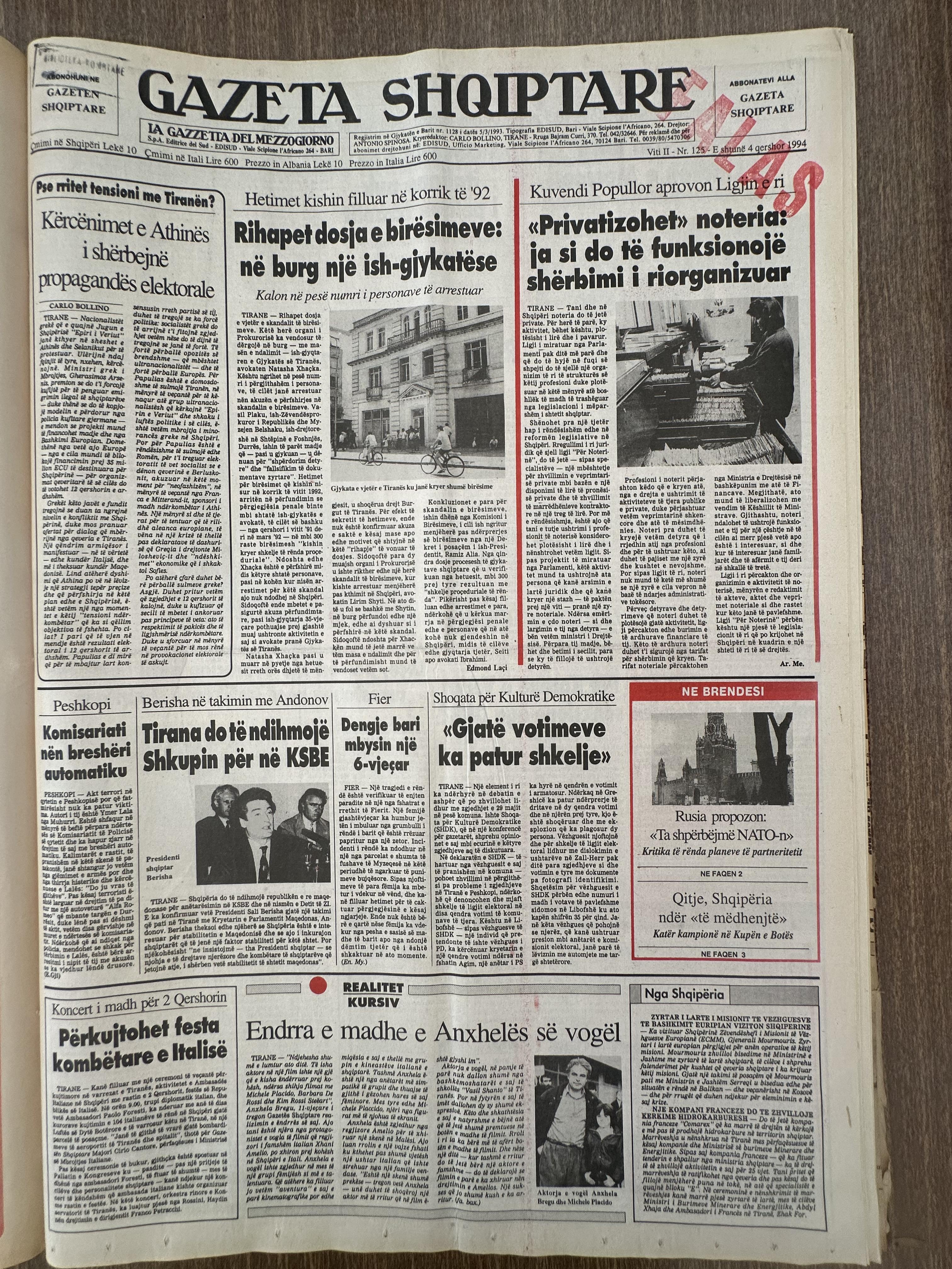 Gazeta Shqiptare 1994-06-04