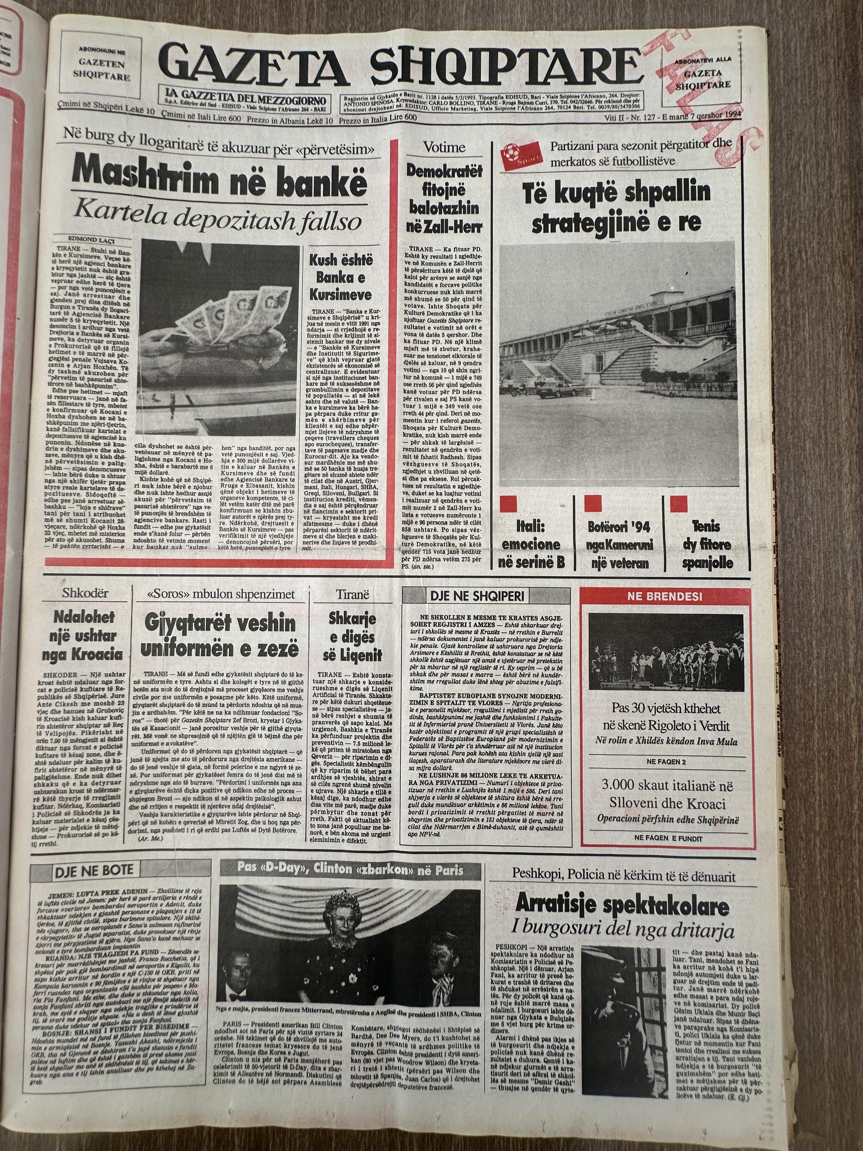 Gazeta Shqiptare 1994-06-07