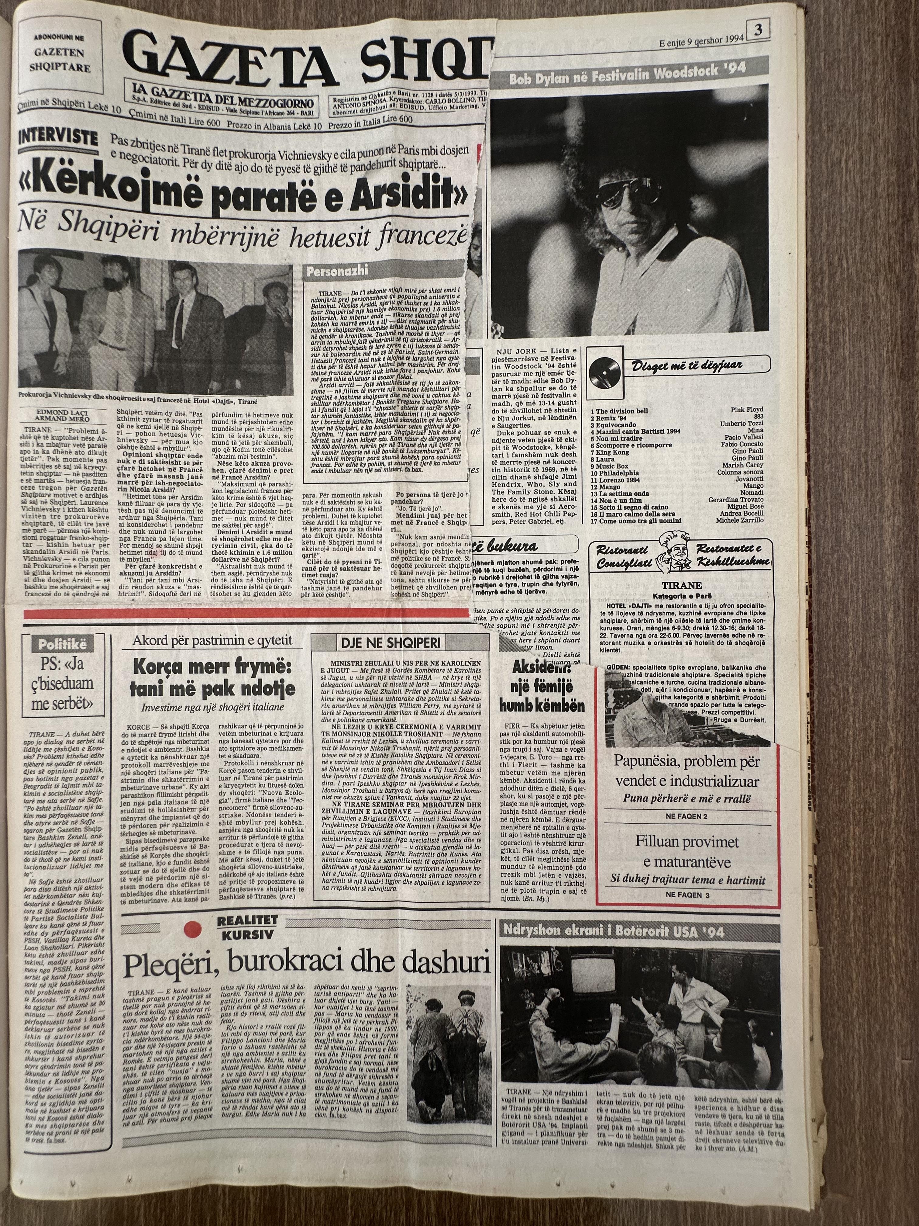 Gazeta Shqiptare 1994-06-09