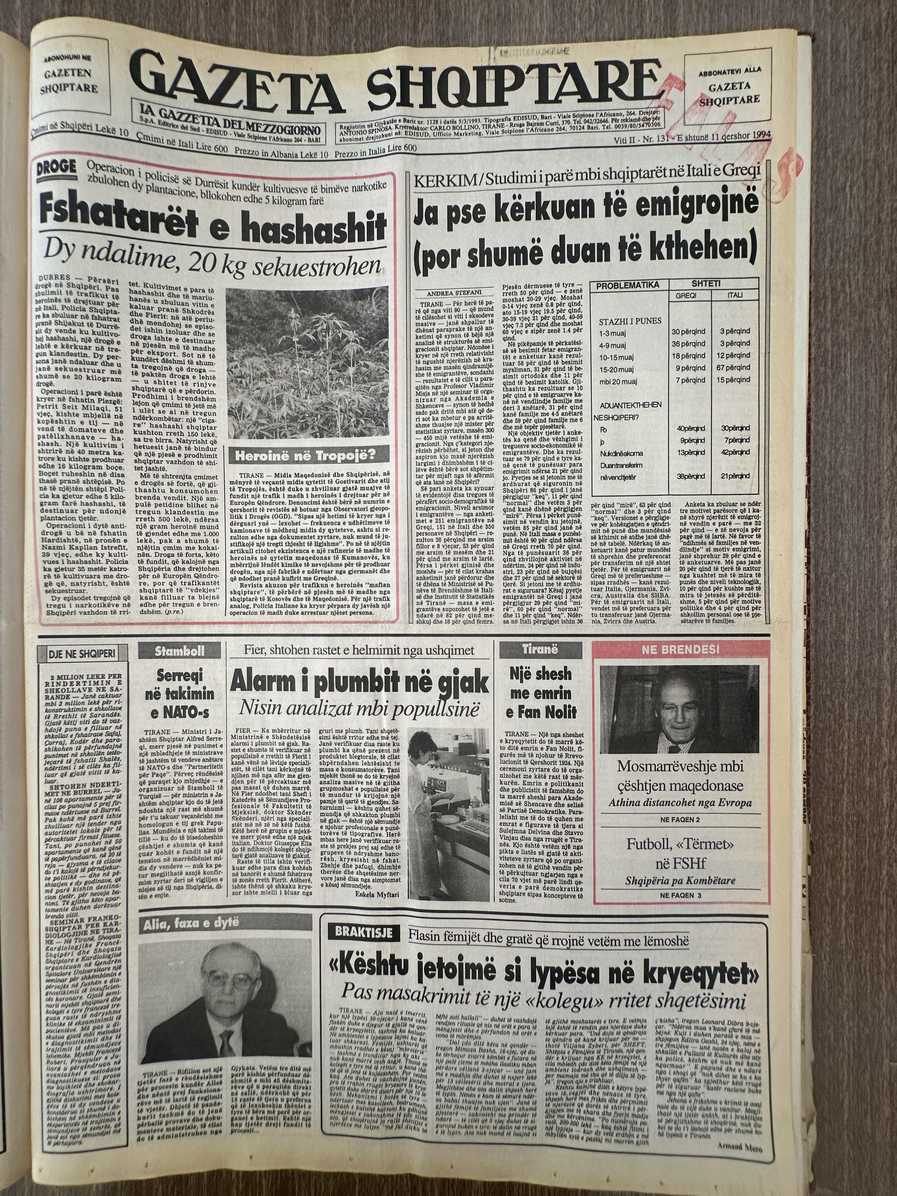 Gazeta Shqiptare 1994-06-11