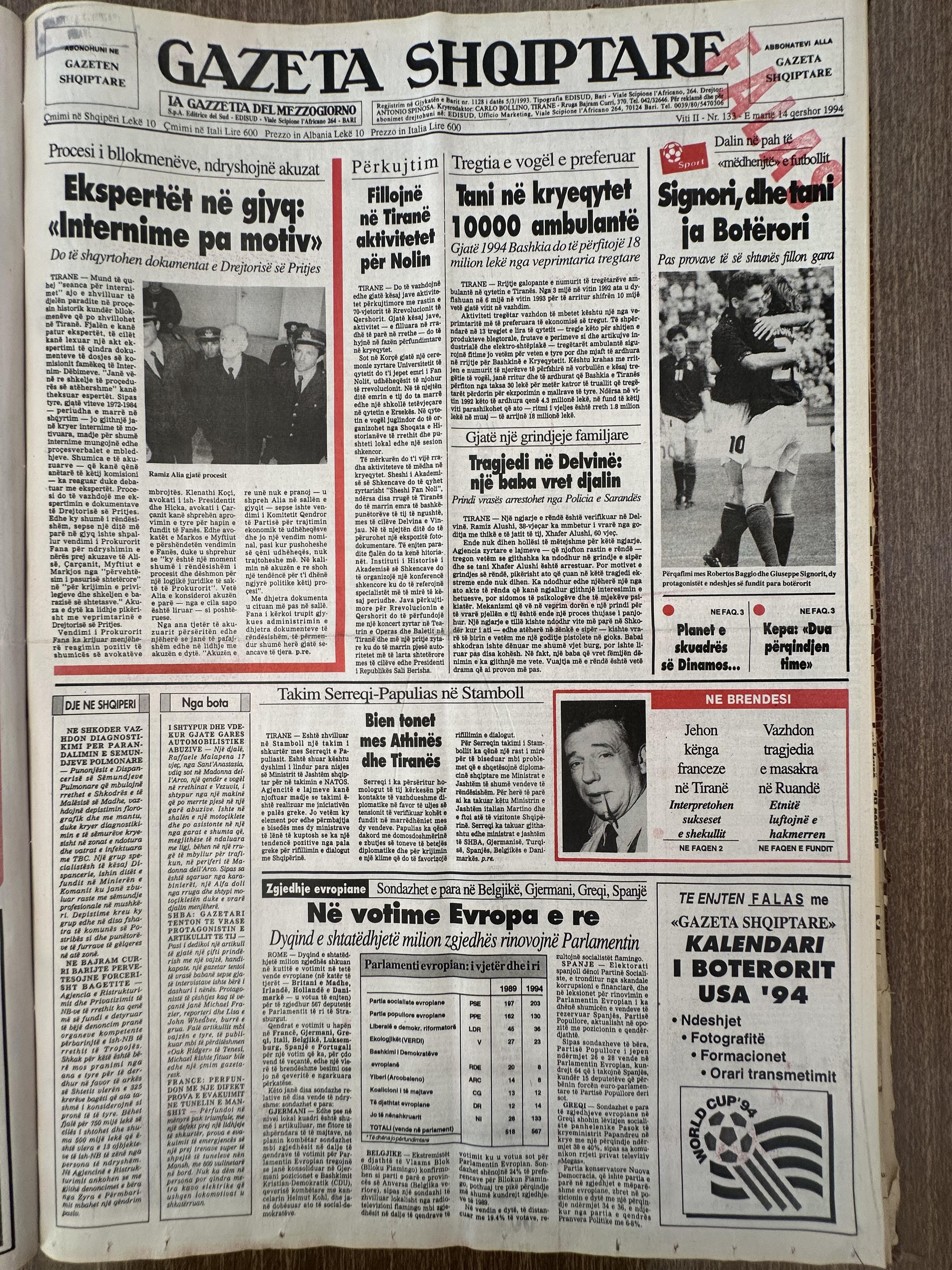 Gazeta Shqiptare 1994-06-14