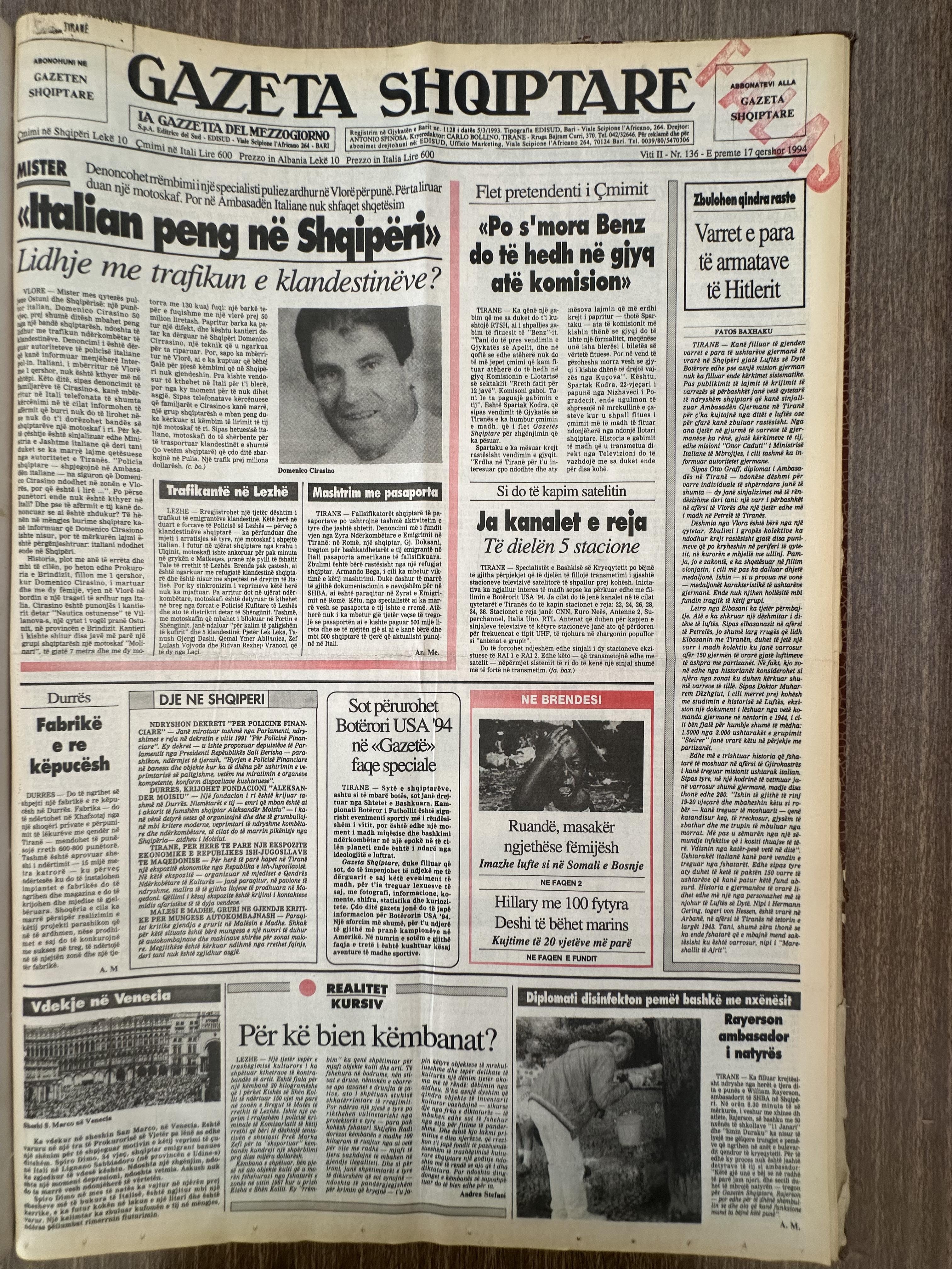Gazeta Shqiptare 1994-06-17