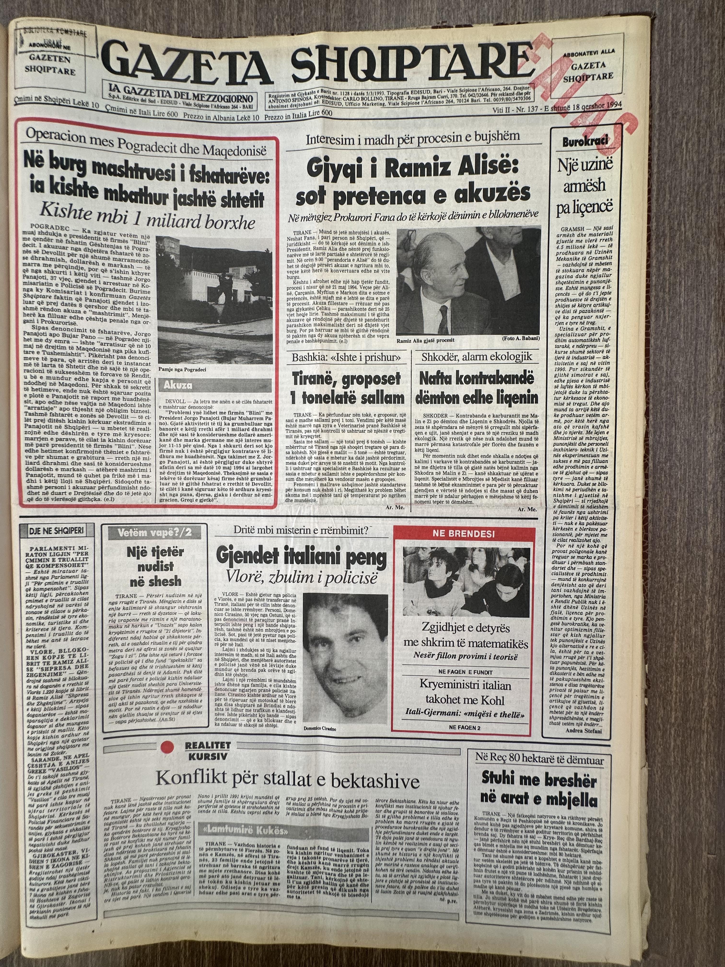 Gazeta Shqiptare 1994-06-18