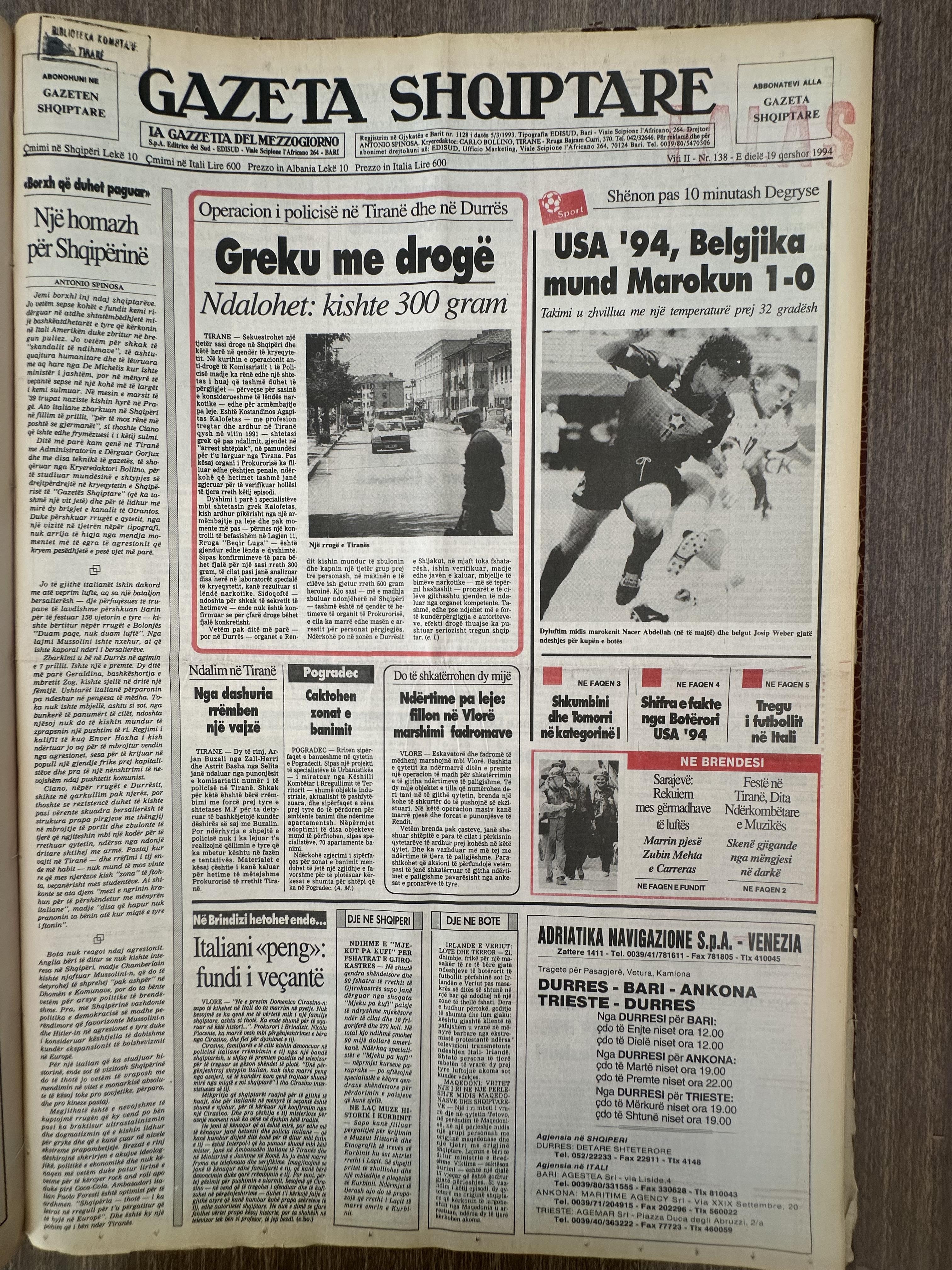 Gazeta Shqiptare 1994-06-19