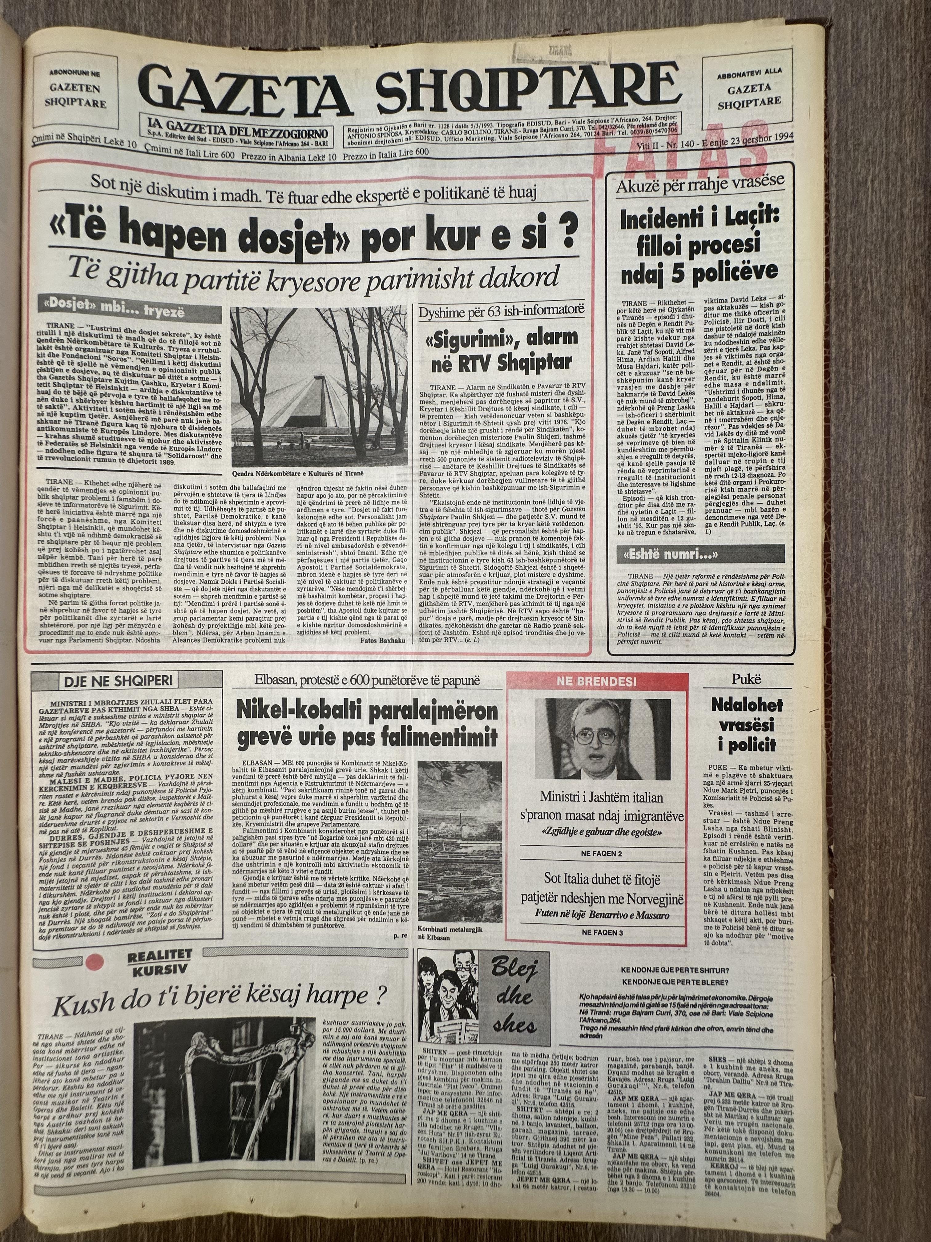 Gazeta Shqiptare 1994-06-23