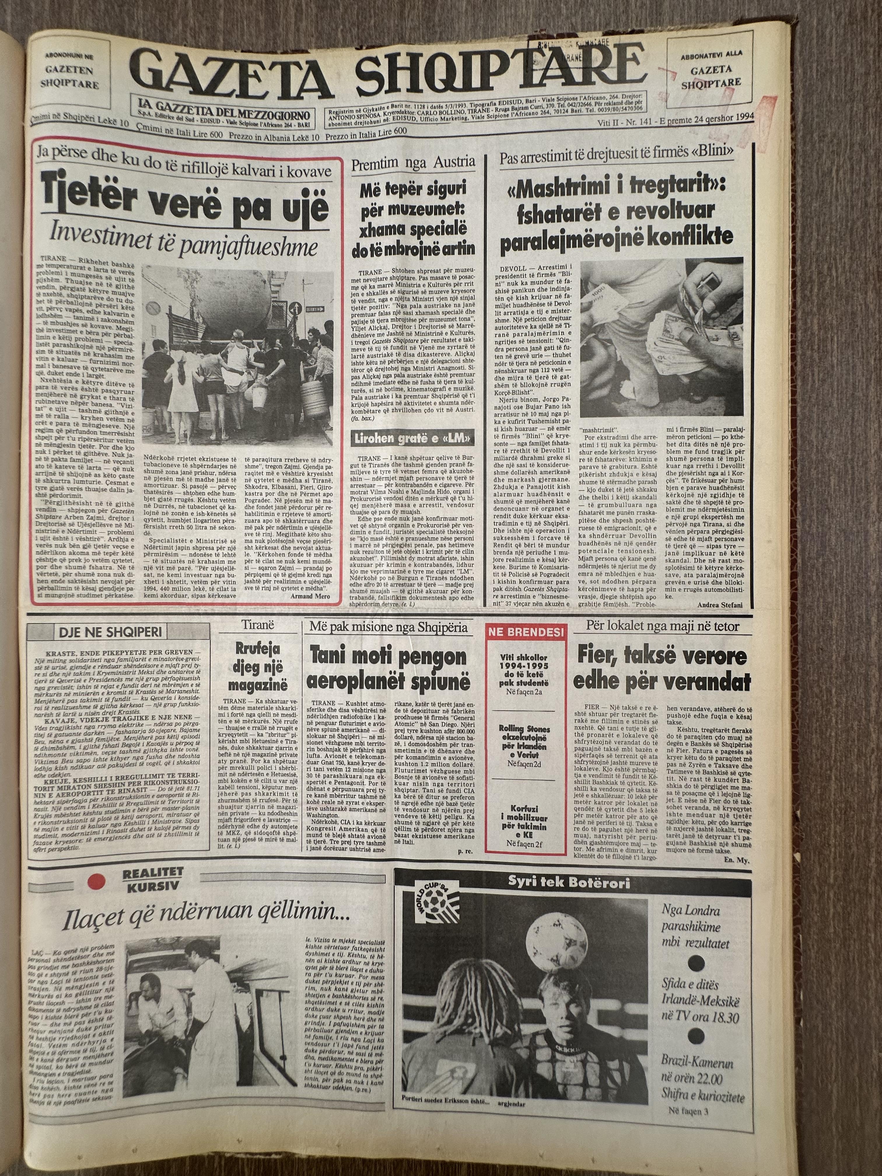 Gazeta Shqiptare 1994-06-24