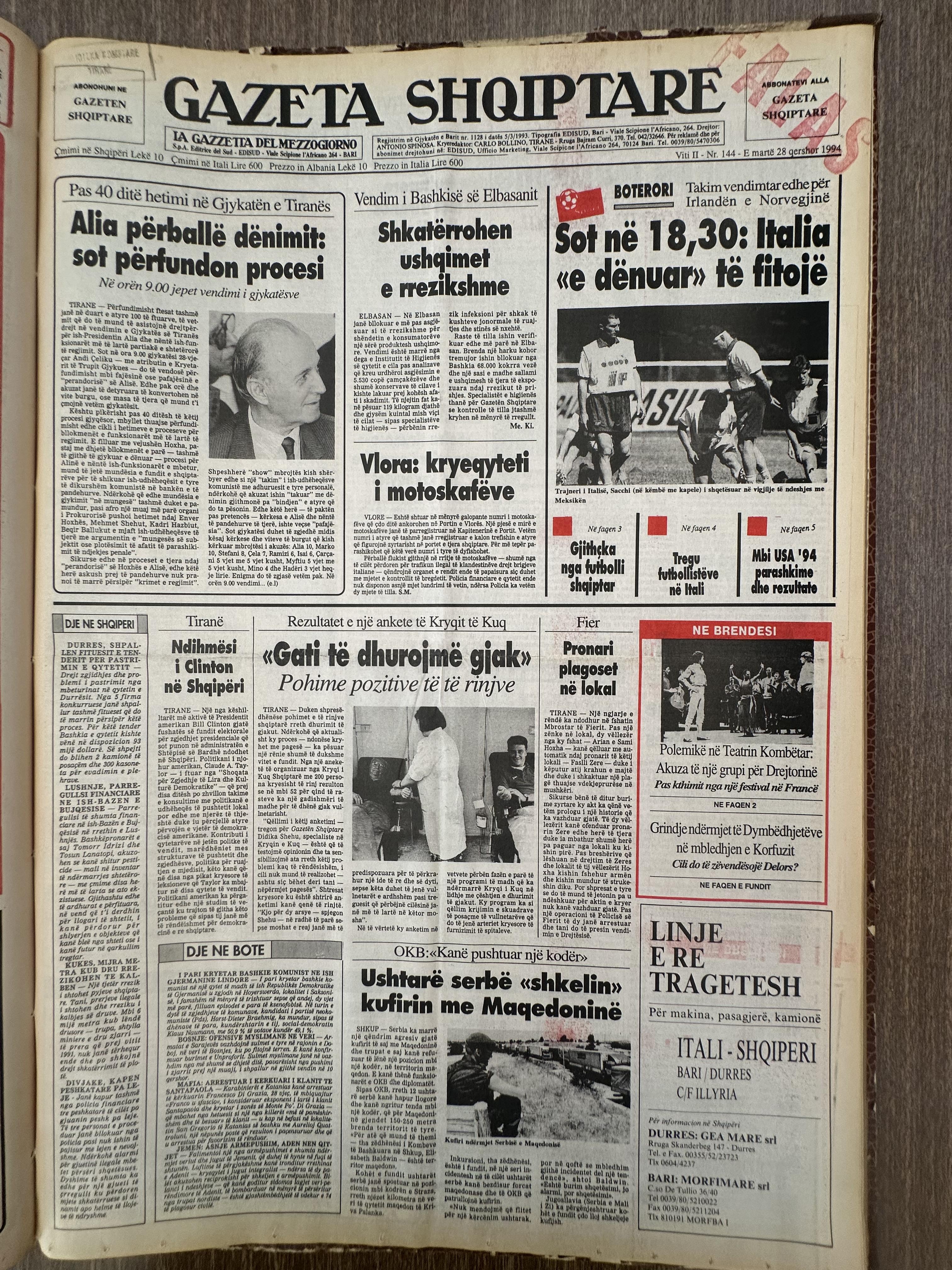 Gazeta Shqiptare 1994-06-28