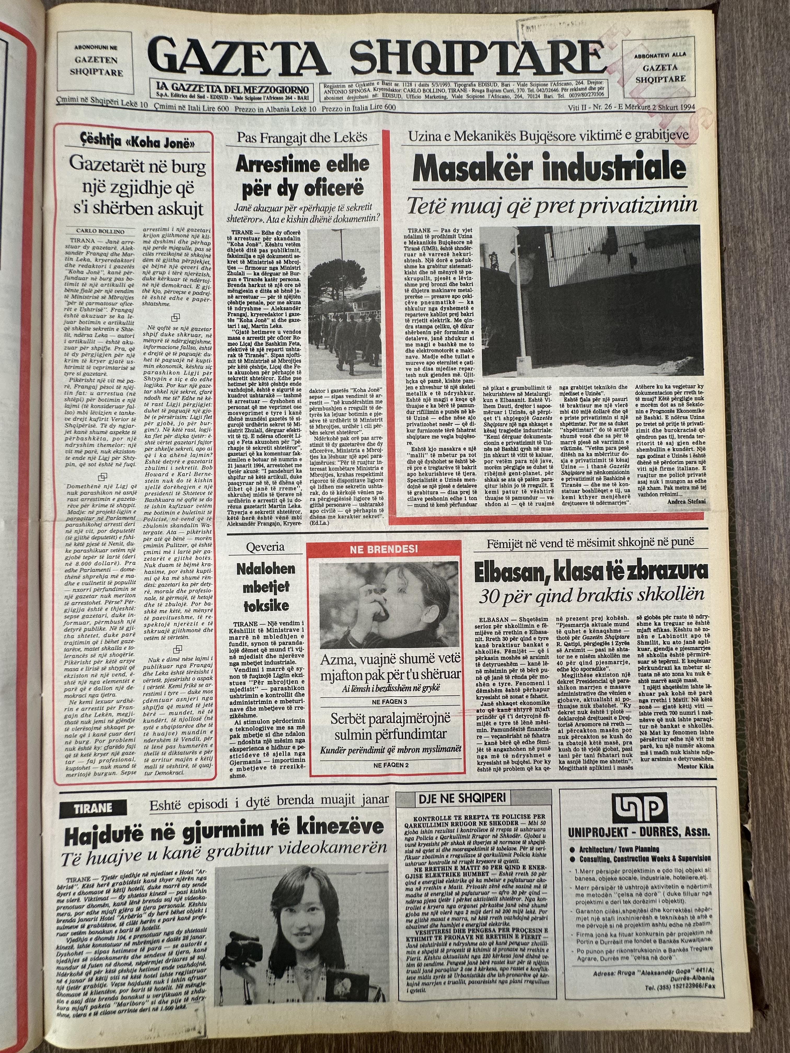 Gazeta Shqiptare 1994-02-02
