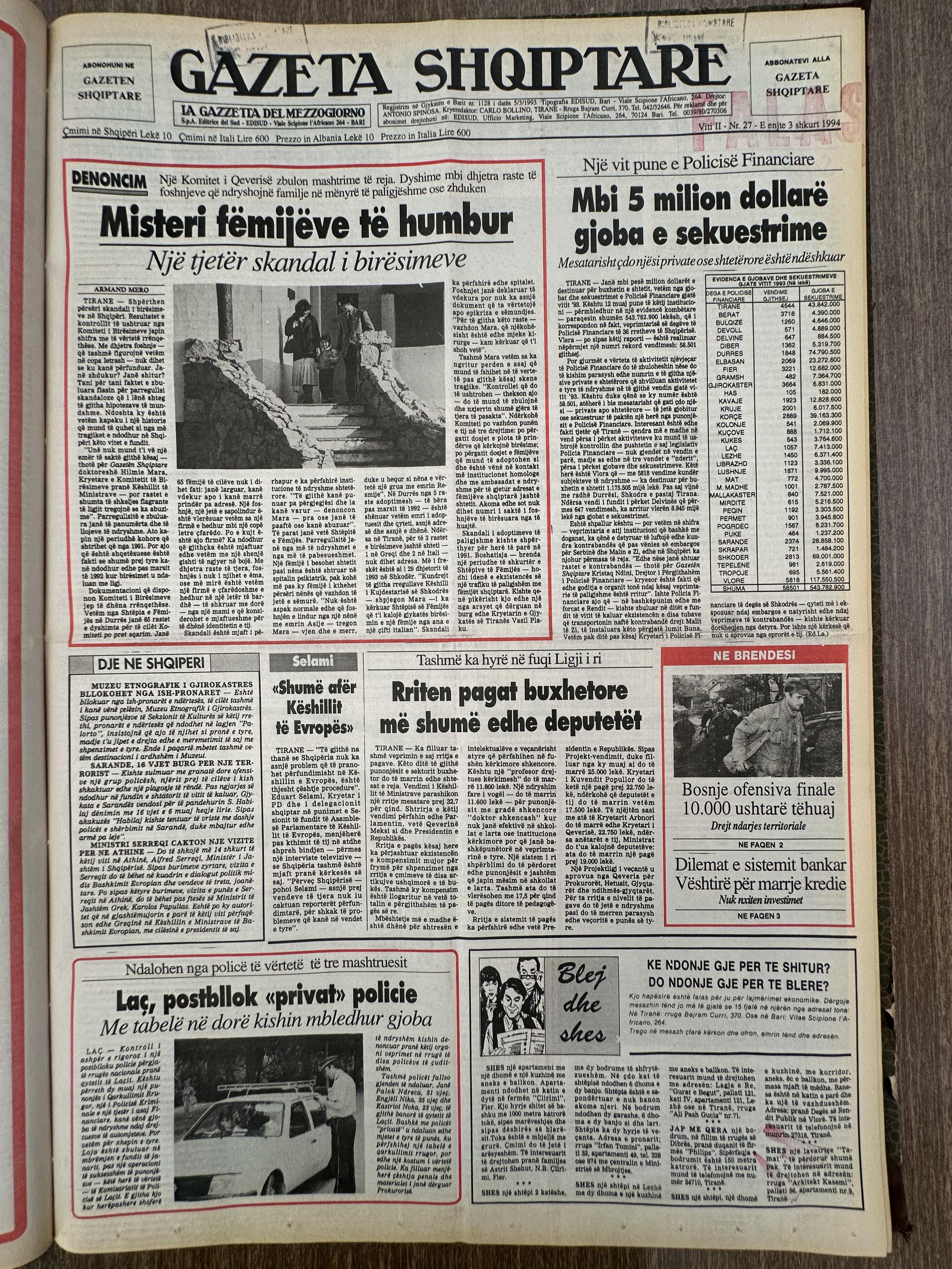 Gazeta Shqiptare 1994-02-03