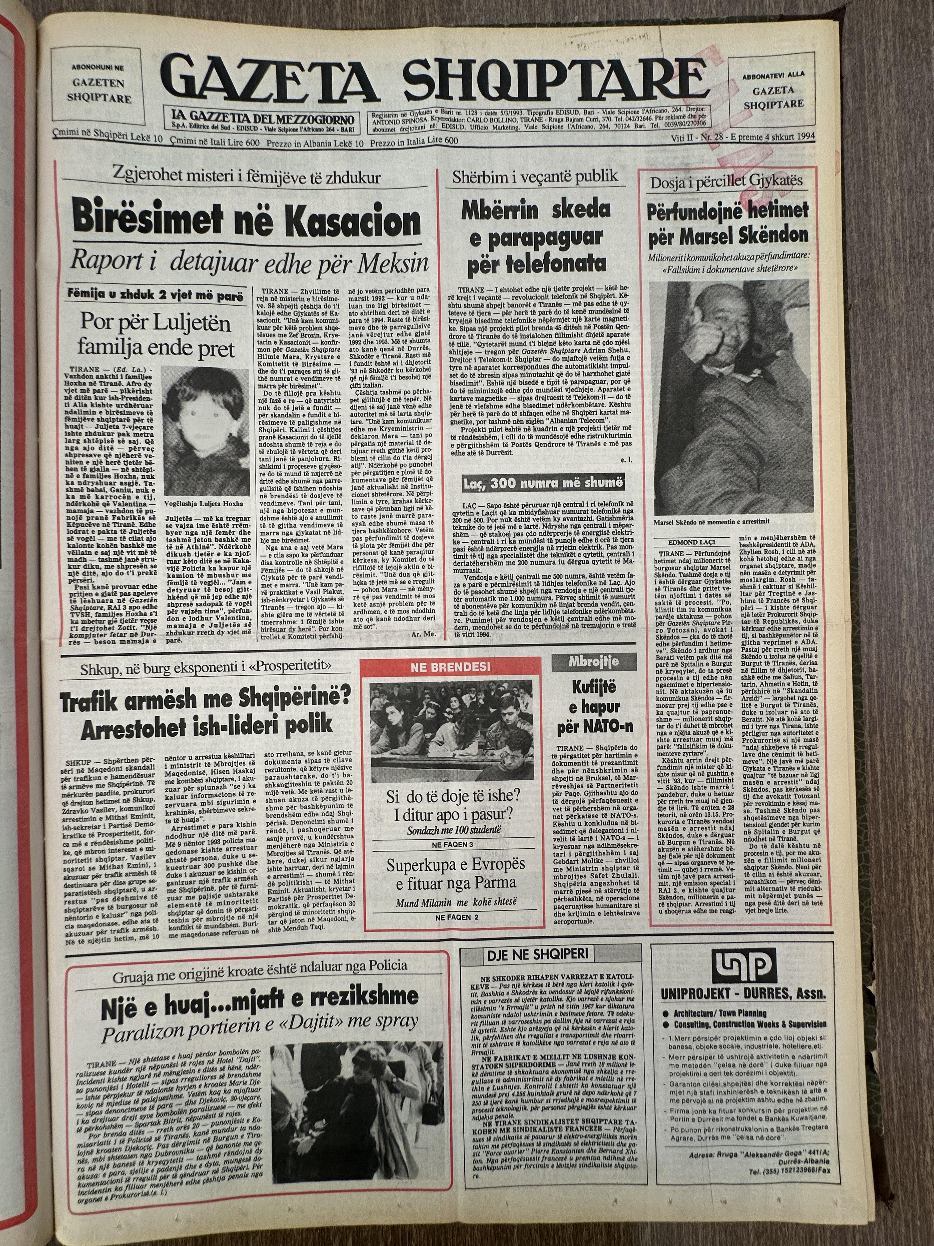 Gazeta Shqiptare 1994-02-04