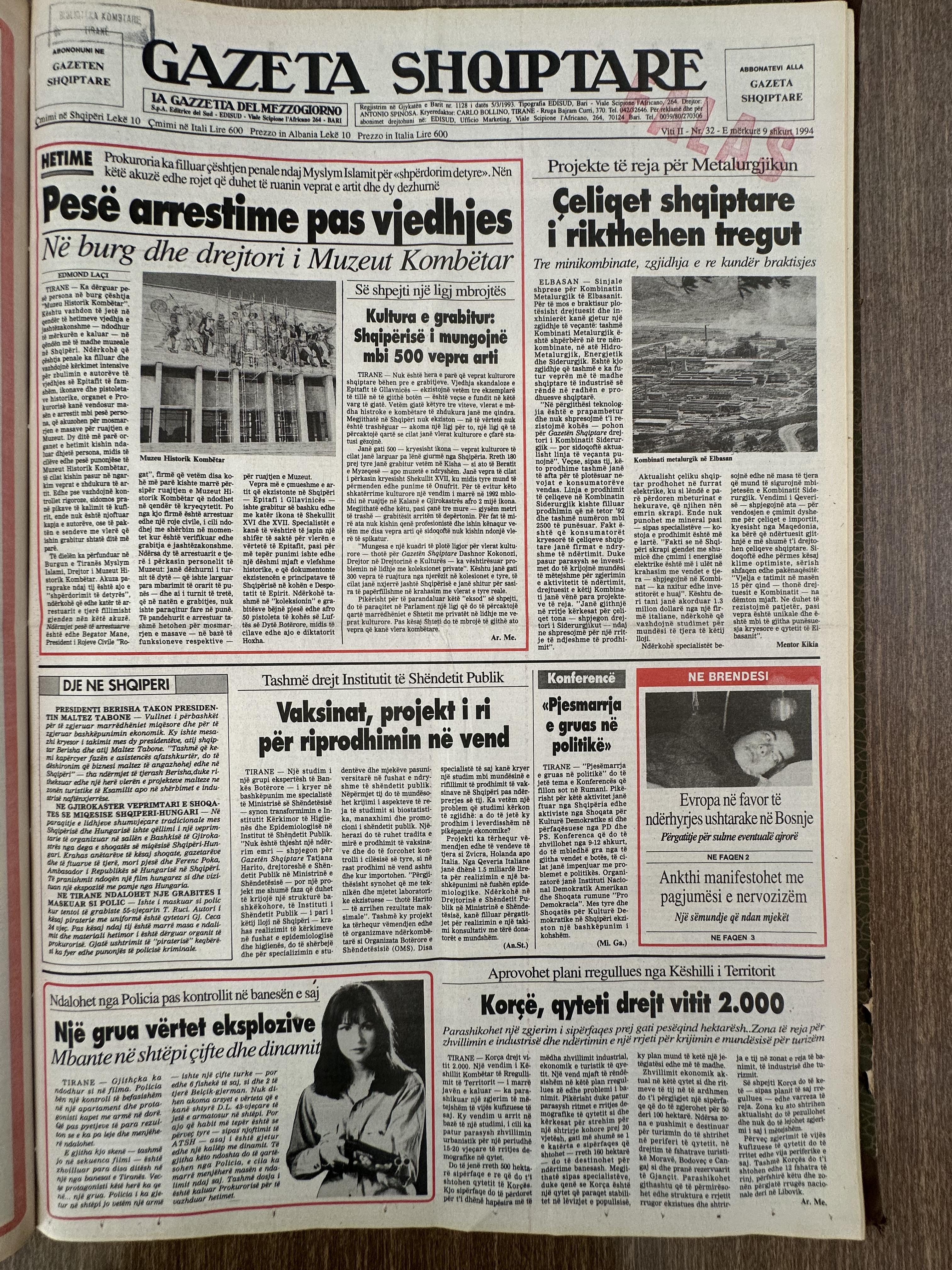 Gazeta Shqiptare 1994-02-09