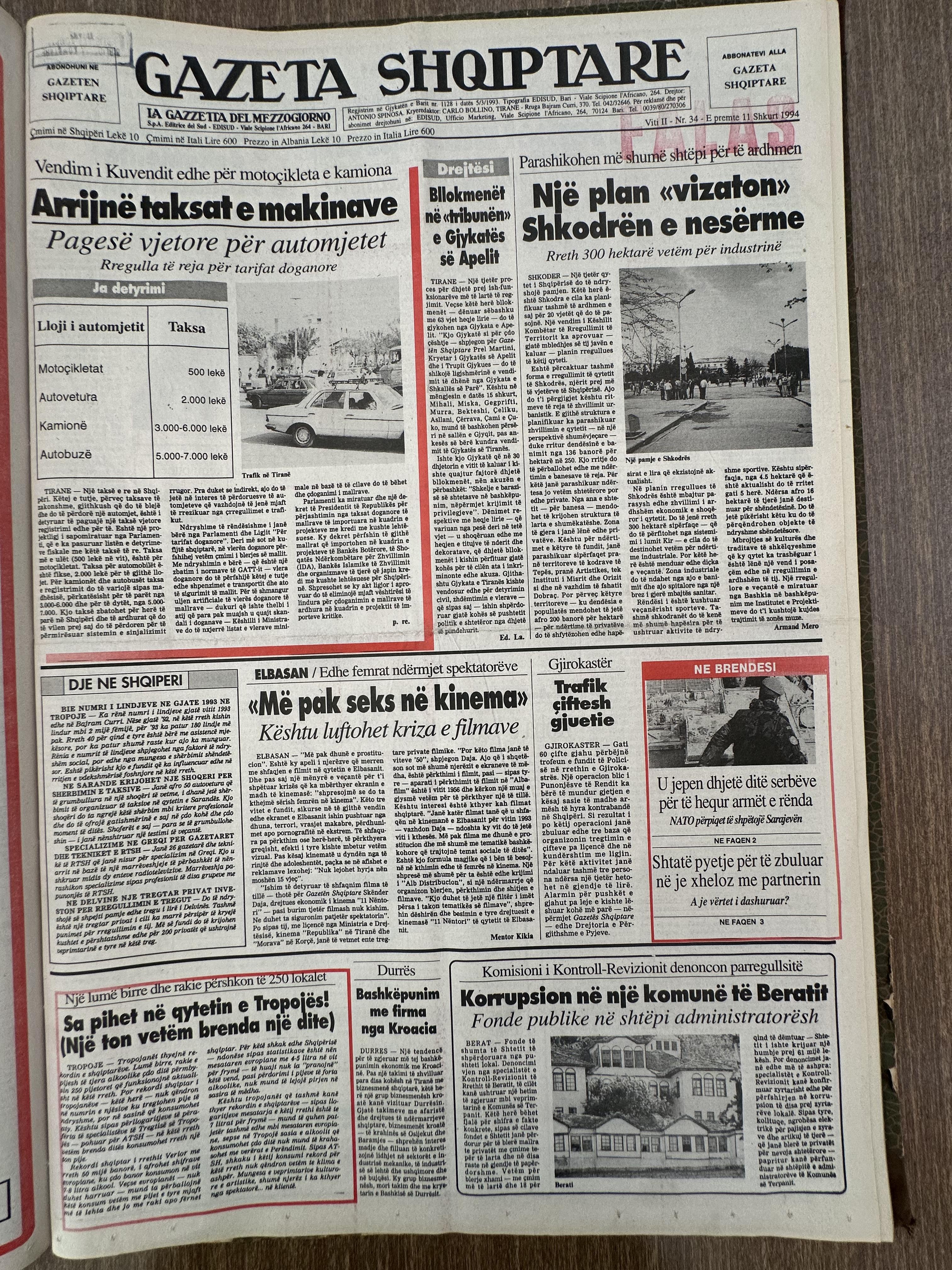Gazeta Shqiptare 1994-02-11