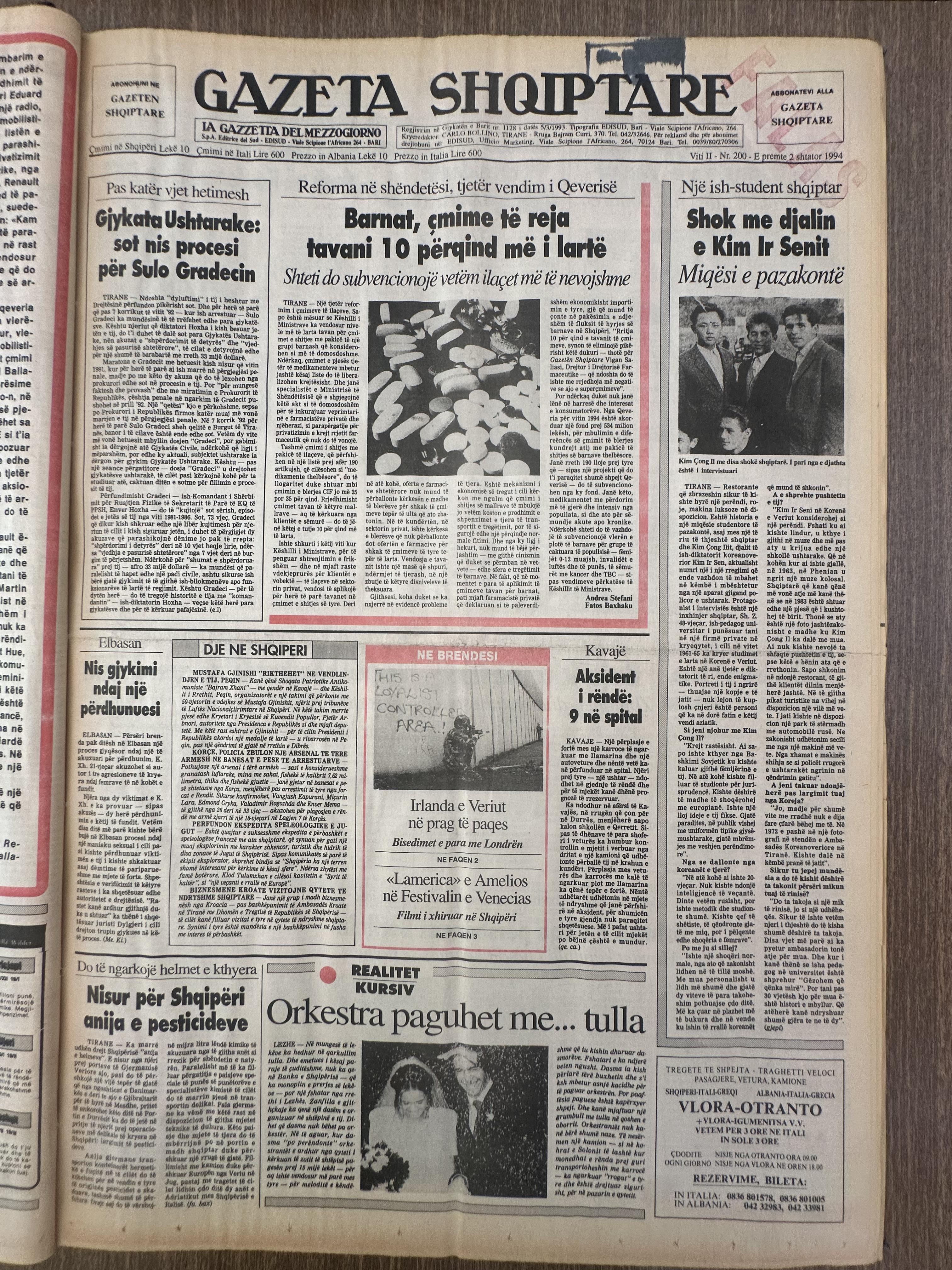 Gazeta Shqiptare 1994-09-02